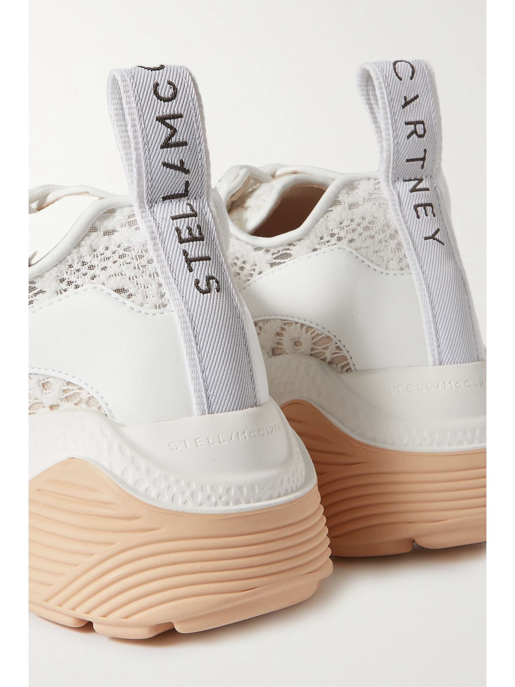 STELLA MCCARTNEY Eclypse vegetarian leather-trimmed lace | NET-A-PORTER