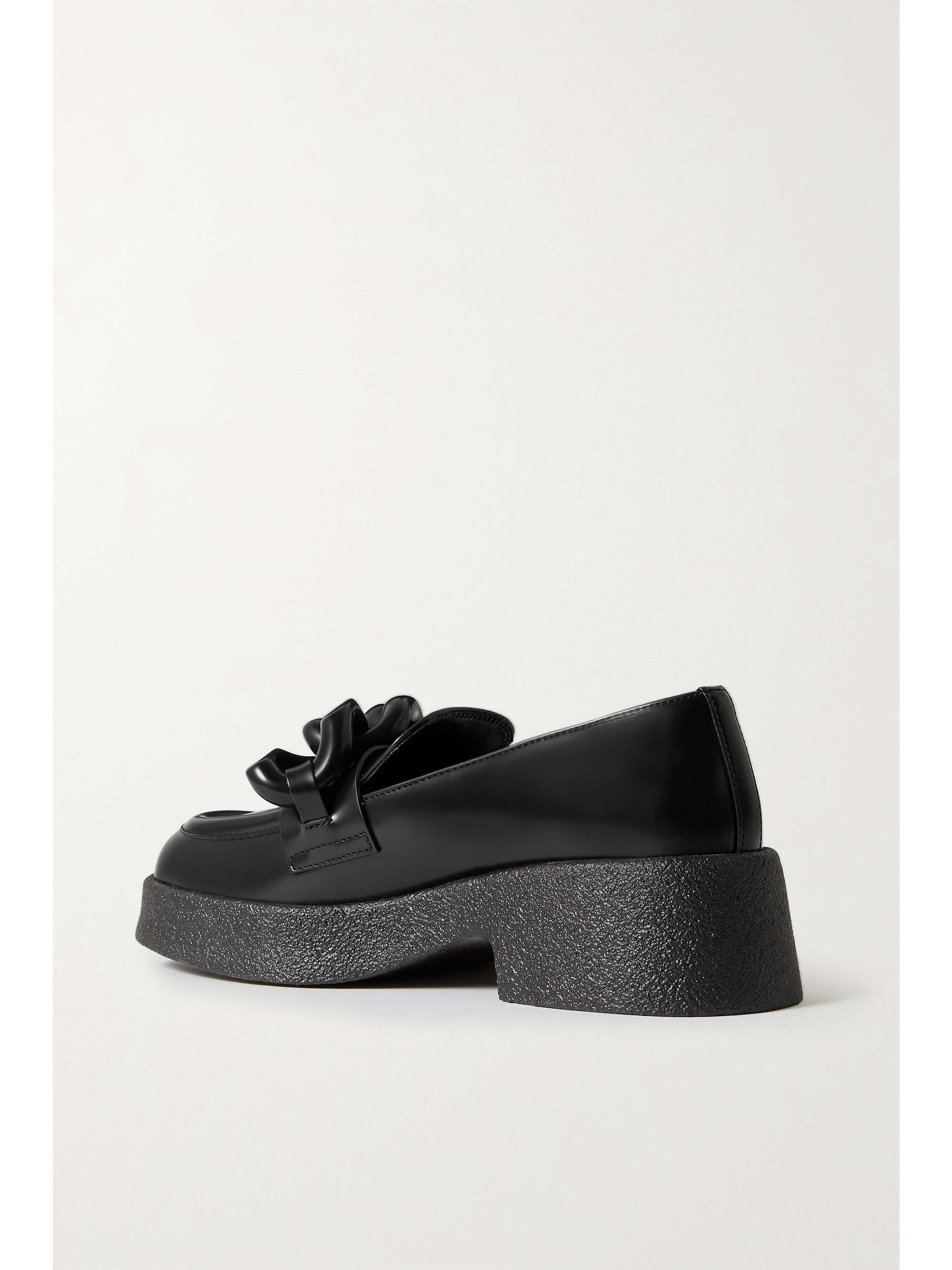 STELLA MCCARTNEY Skyla chain-embellished vegetarian leather platform loafers