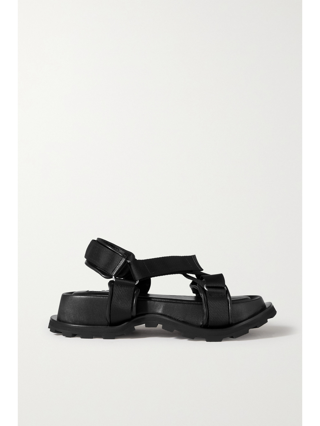 Jil Sander - Leather Platform Sandals - Black