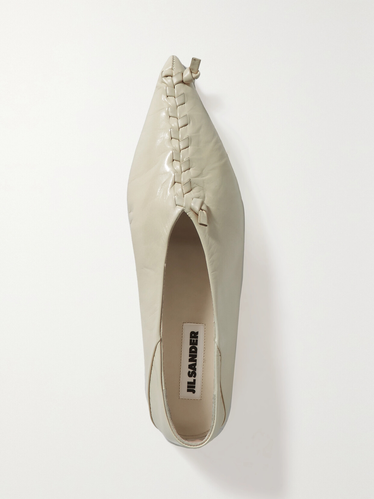 Jil Sander - Leather Point-toe Flats - Neutrals