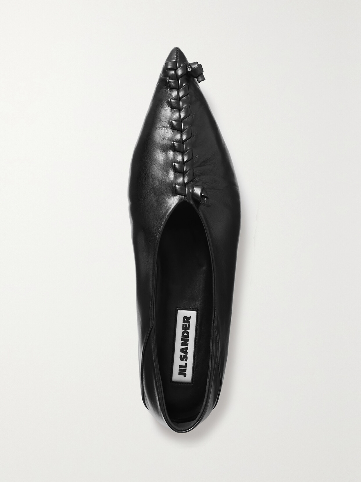 Jil Sander - Leather Point-toe Flats - Black