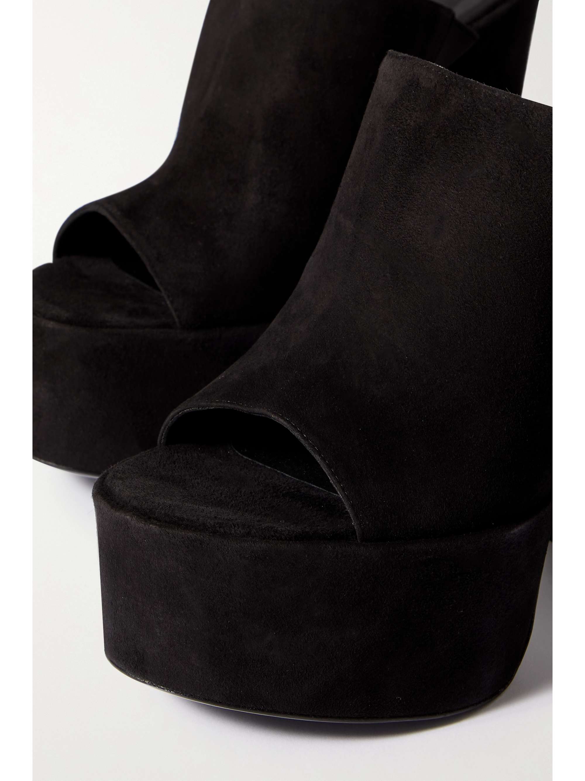 STUART WEITZMAN Skyhigh suede platform mules