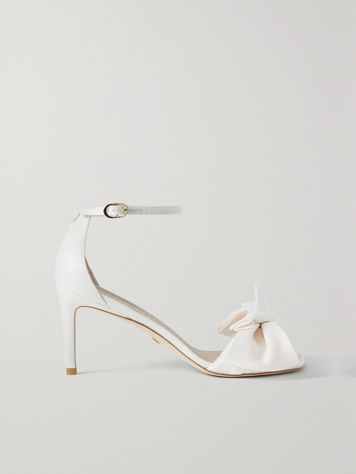 Stuart Weitzman - Nudistcurve Loveknot Satin Sandals - Ivory