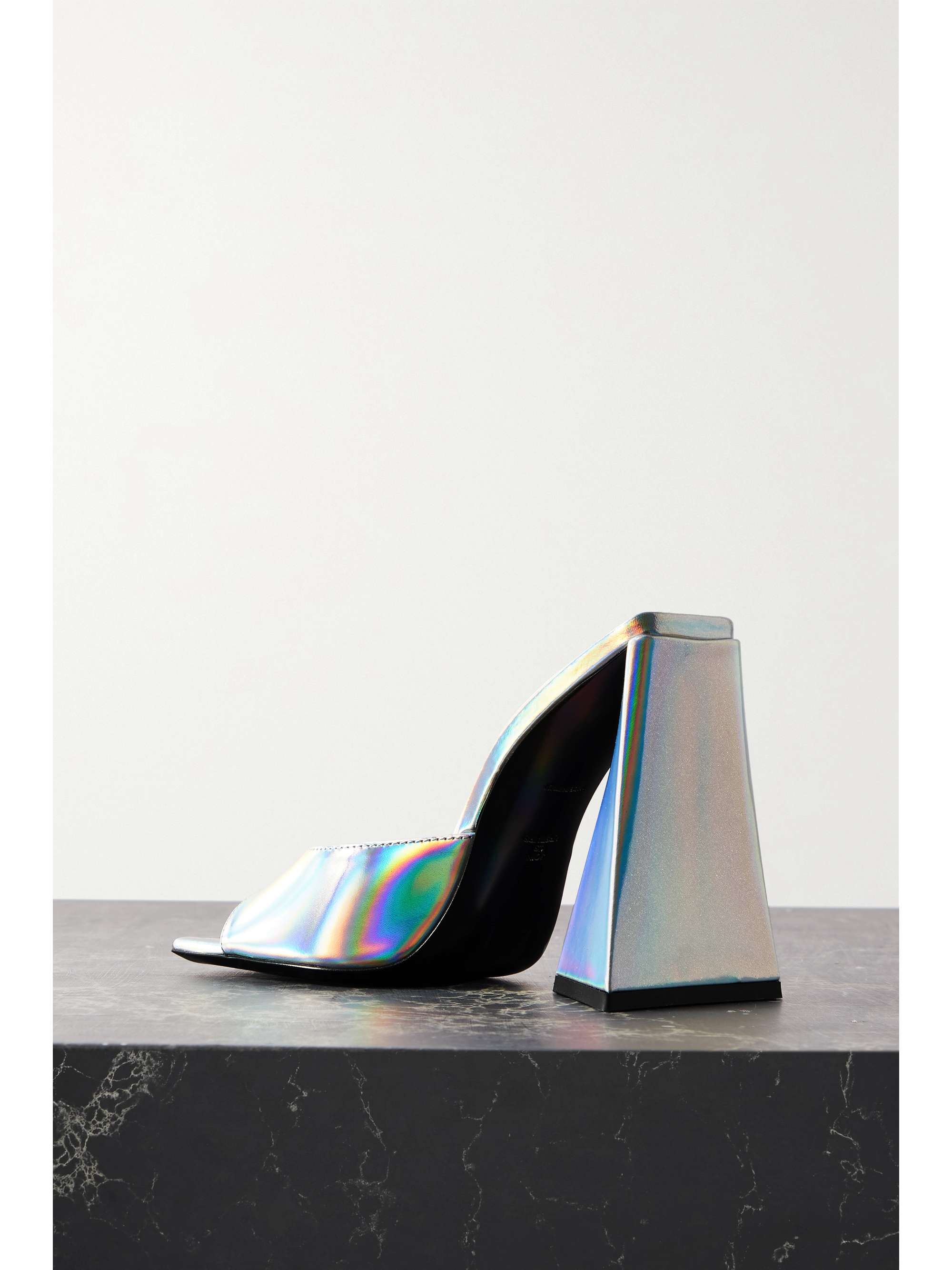 the attico devon patent leather mules