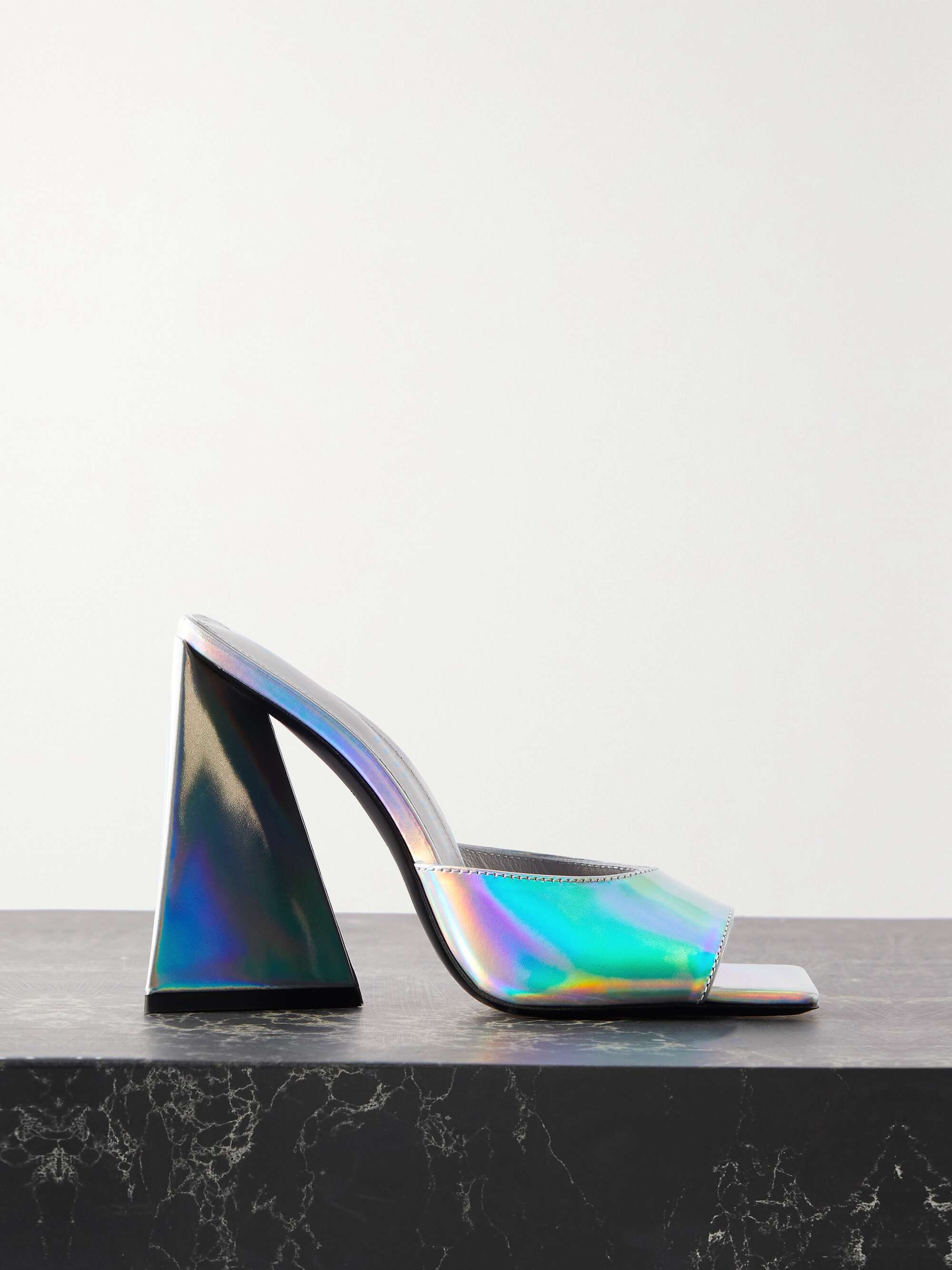 THE ATTICO Devon iridescent leather mules | NET-A-PORTER