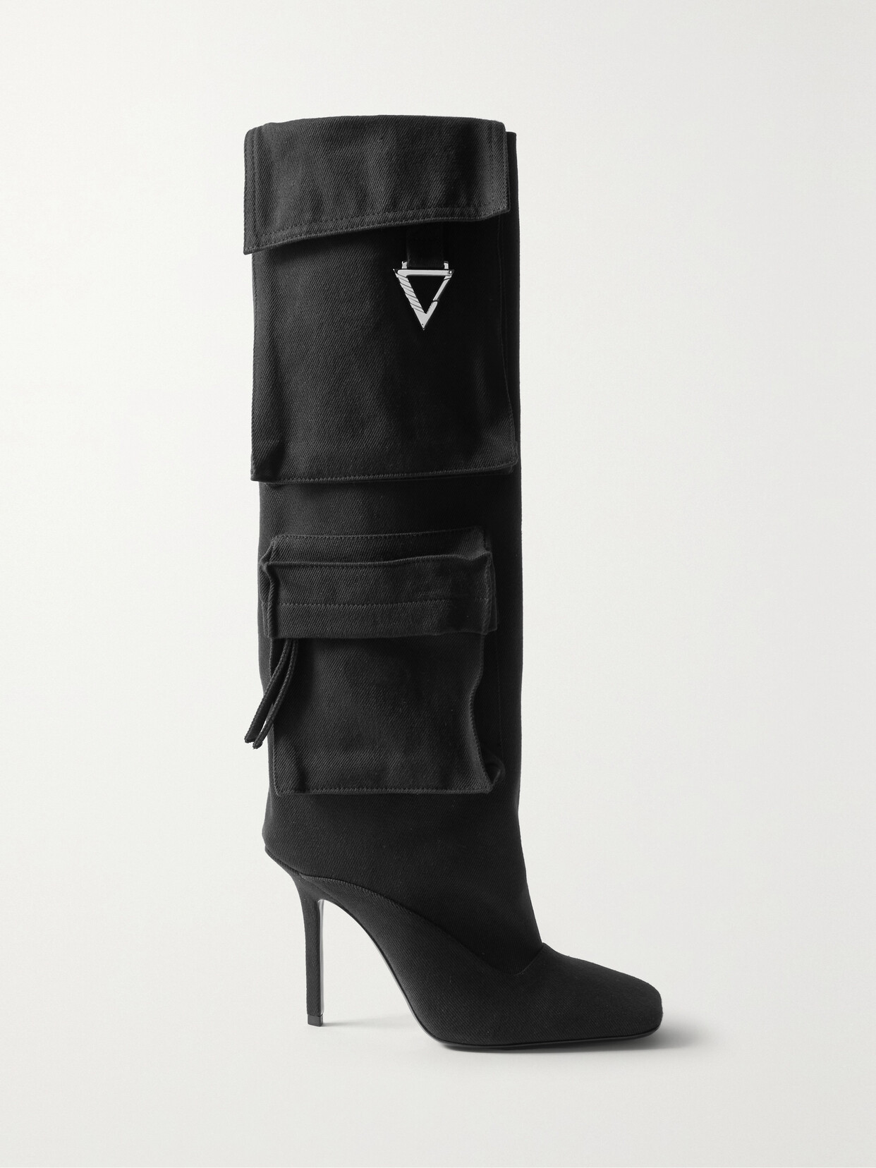 The Attico Sienna Embellished Canvas Knee Boots