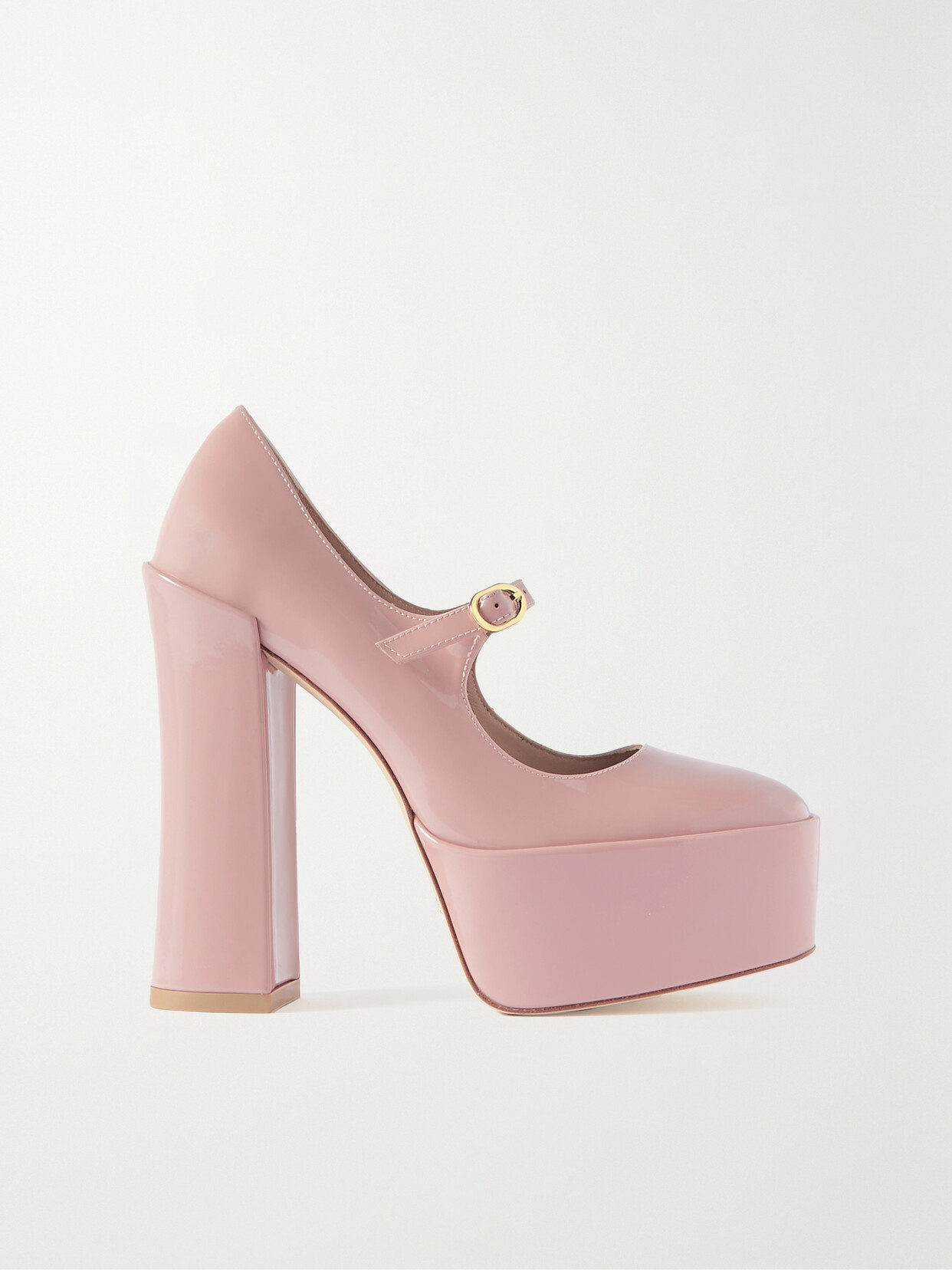 Stuart Weitzman - Skyhigh Patent-leather Platform Mary Jane Pumps - Pink