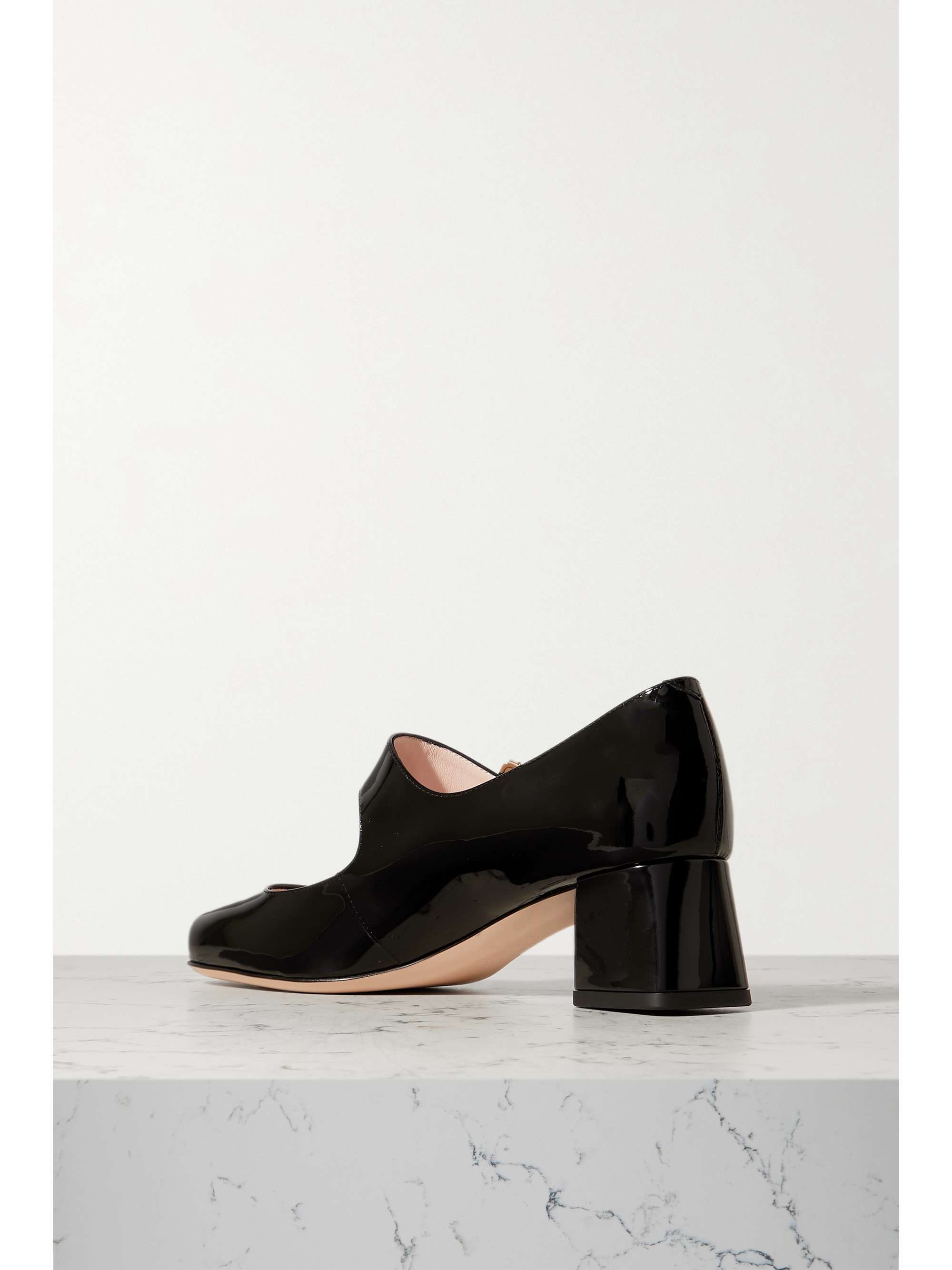 ROGER VIVIER Très Vivier crystal-embellished patent-leather Mary Jane pumps