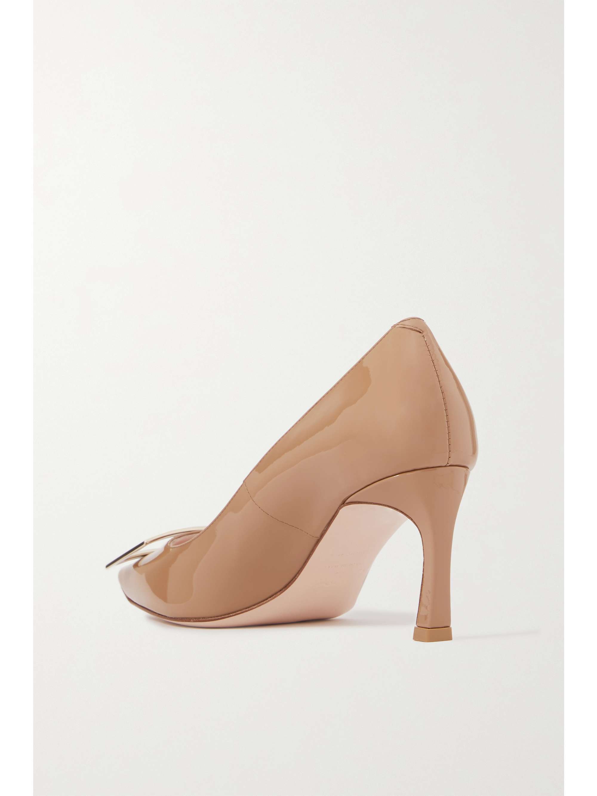 ROGER VIVIER Belle Vivier Trompette embellished patent-leather pumps