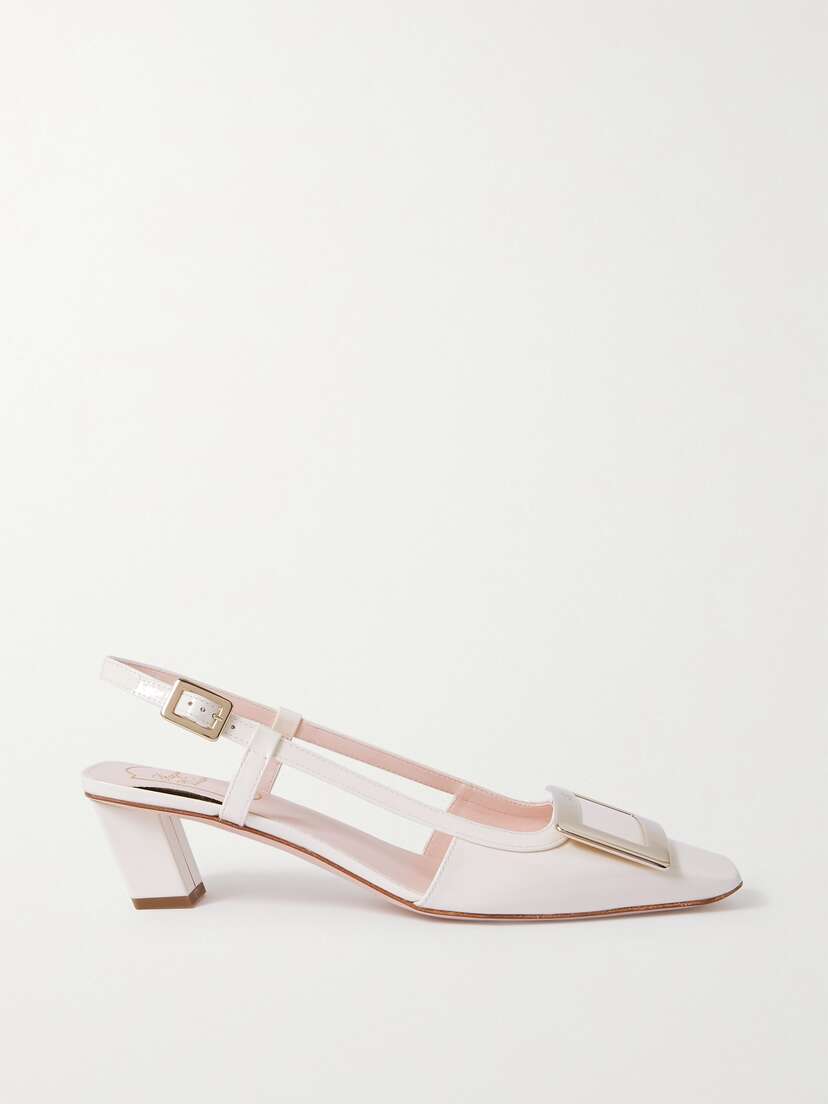 Roger Vivier Belle Vivier 45 Patent-leather Slingback Pumps