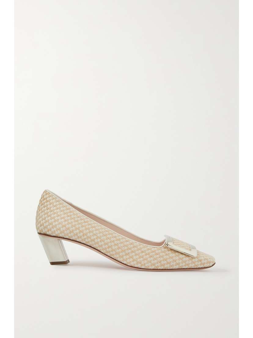 Roger Vivier Belle Vivier Leather-trimmed Bouclé-tweed Pumps