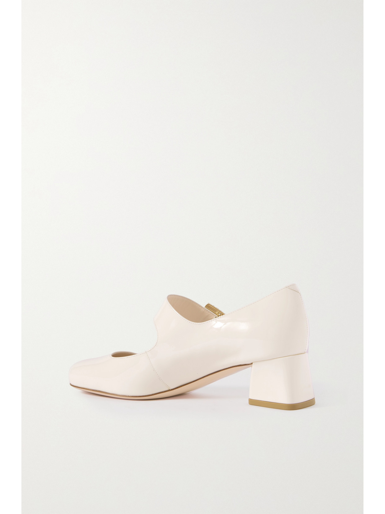 Très Vivier 45 Crystal-Embellished Patent-Leather Mary Jane Pumps