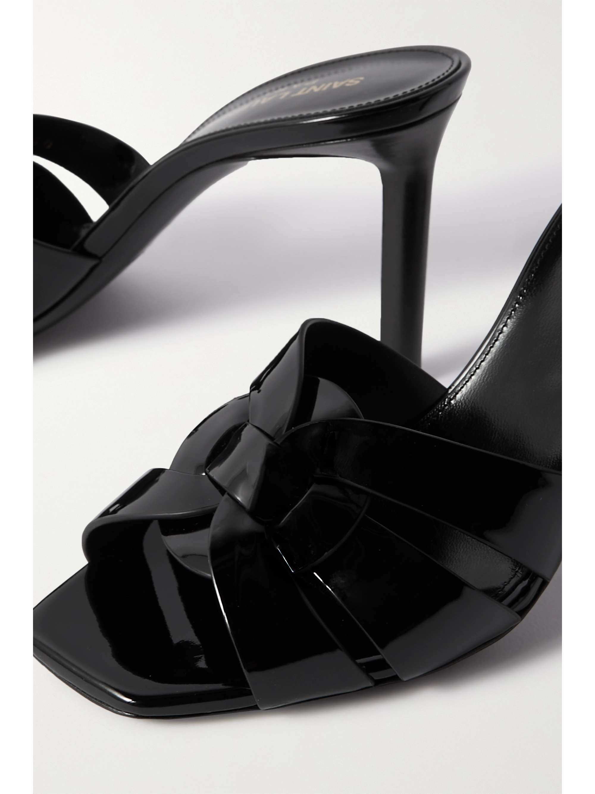 tribute mules in patent leather