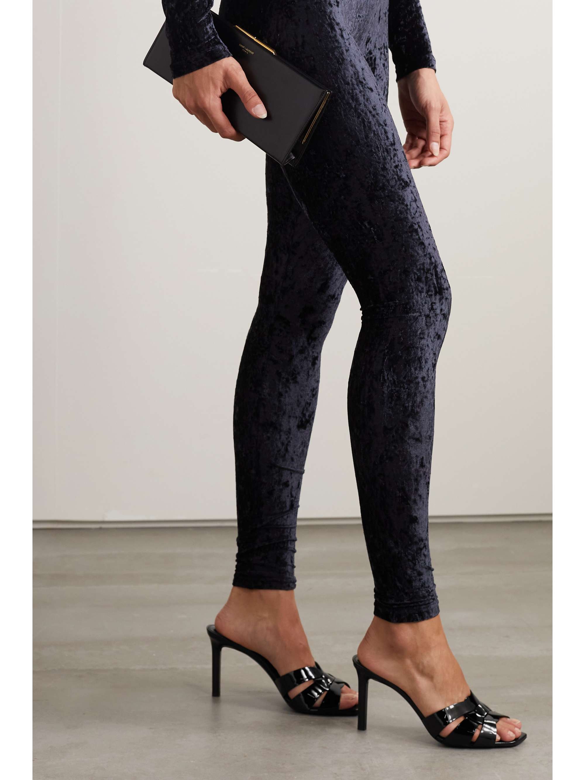 tribute mules in patent leather