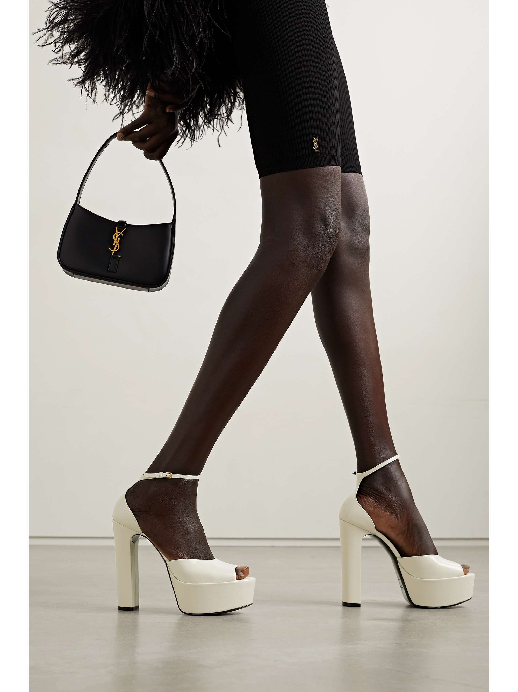 SAINT LAURENT Jodie leather platform sandals
