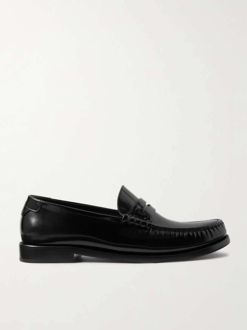 Saint Laurent Le Loafer Glossed-leather Loafers