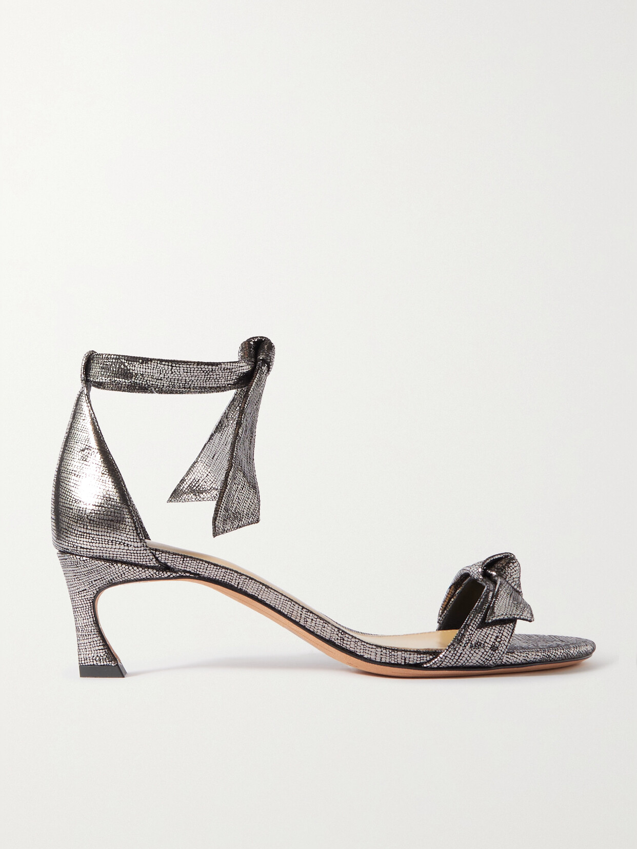 Alexandre Birman - Clarita Metallic Leather Sandals - Silver