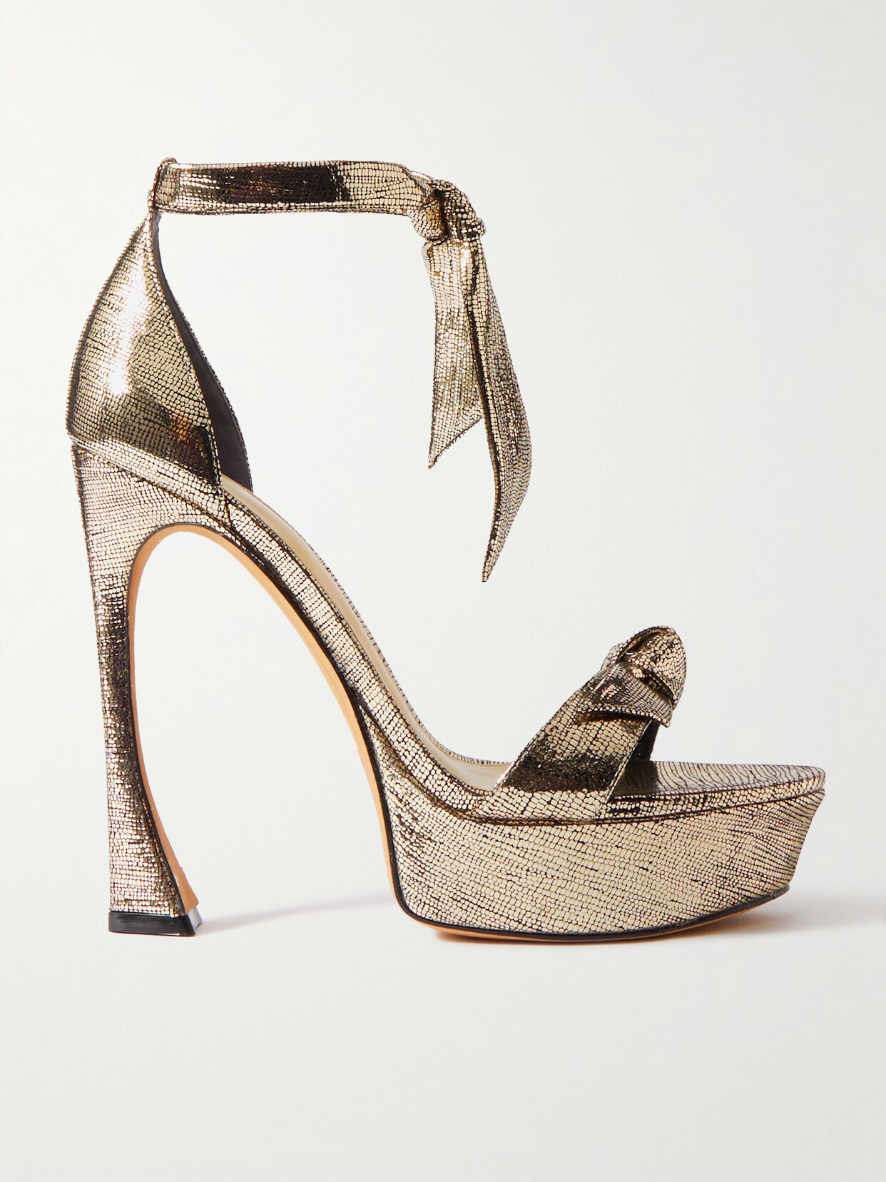 Alexandre Birman - Clarita Metallic Leather Platform Sandals - Gold