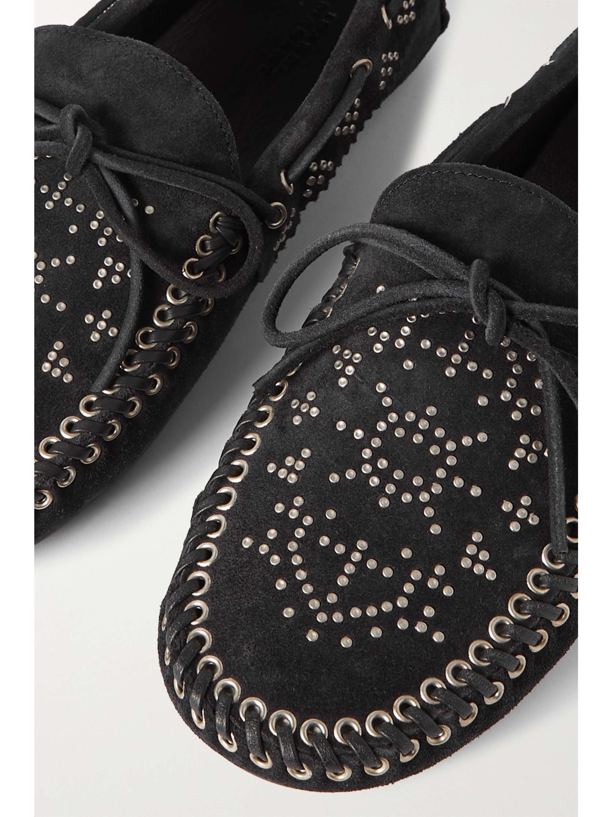 ISABEL MARANT Freen embellished suede loafers