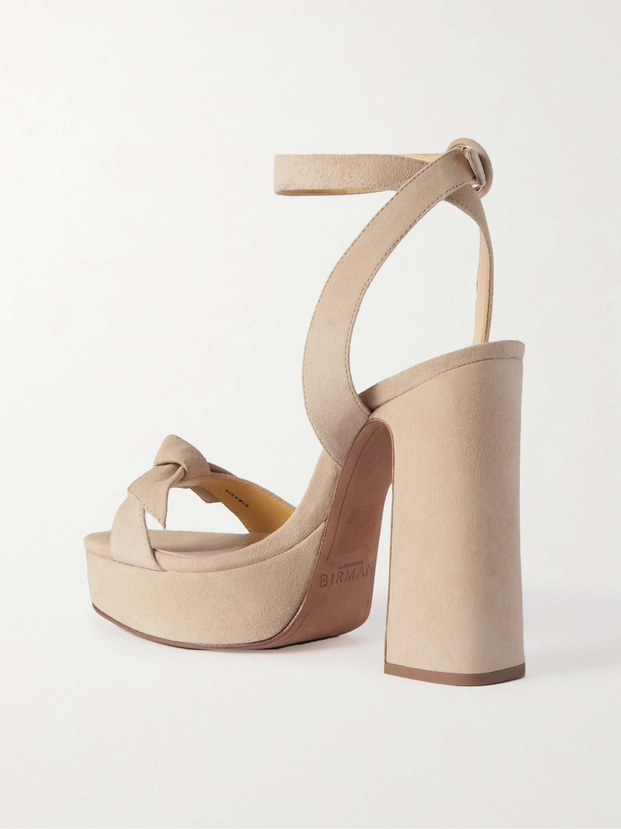 ALEXANDRE BIRMAN Clarita Curve bow-embellished suede platform sandals