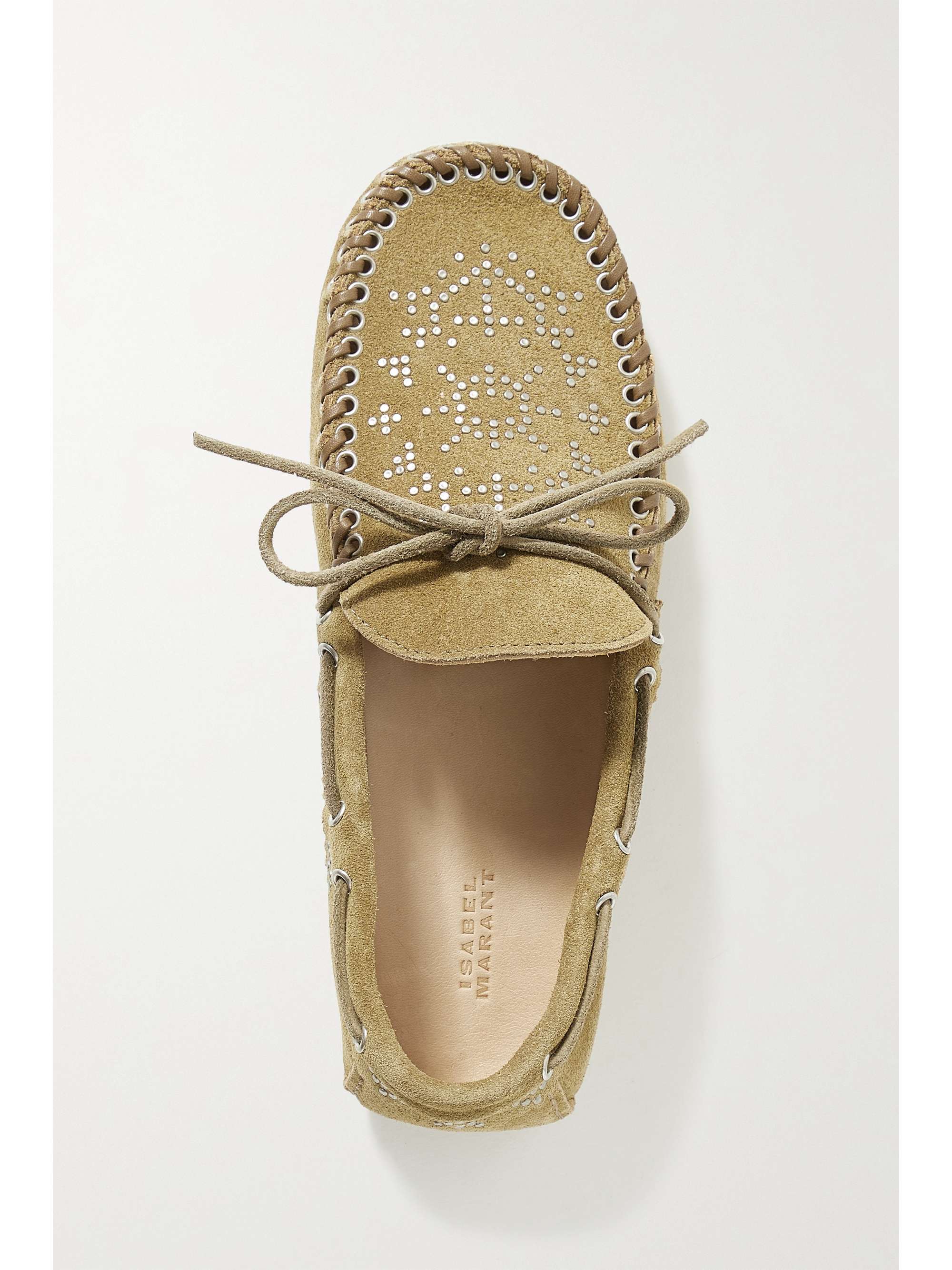 ISABEL MARANT Freen embellished suede loafers