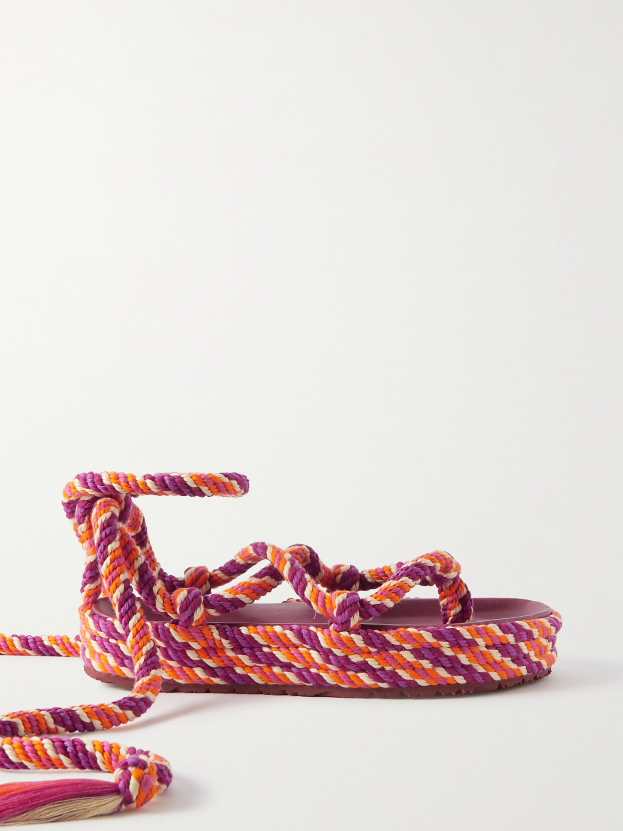 Isabel Marant - Erol Tasseled Rope Sandals - Orange