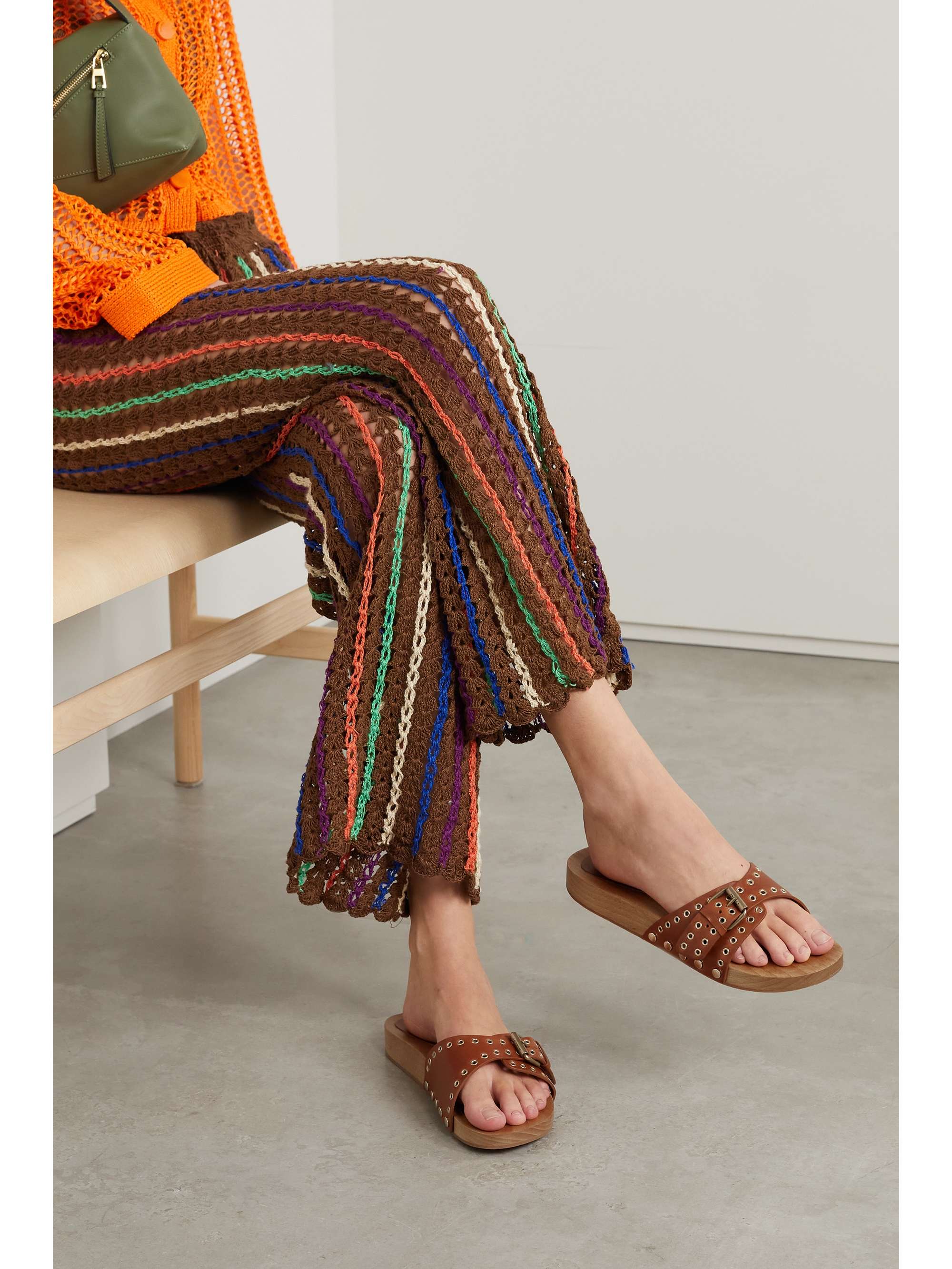 ISABEL MARANT Claquettes en cuir à ornements Jaso