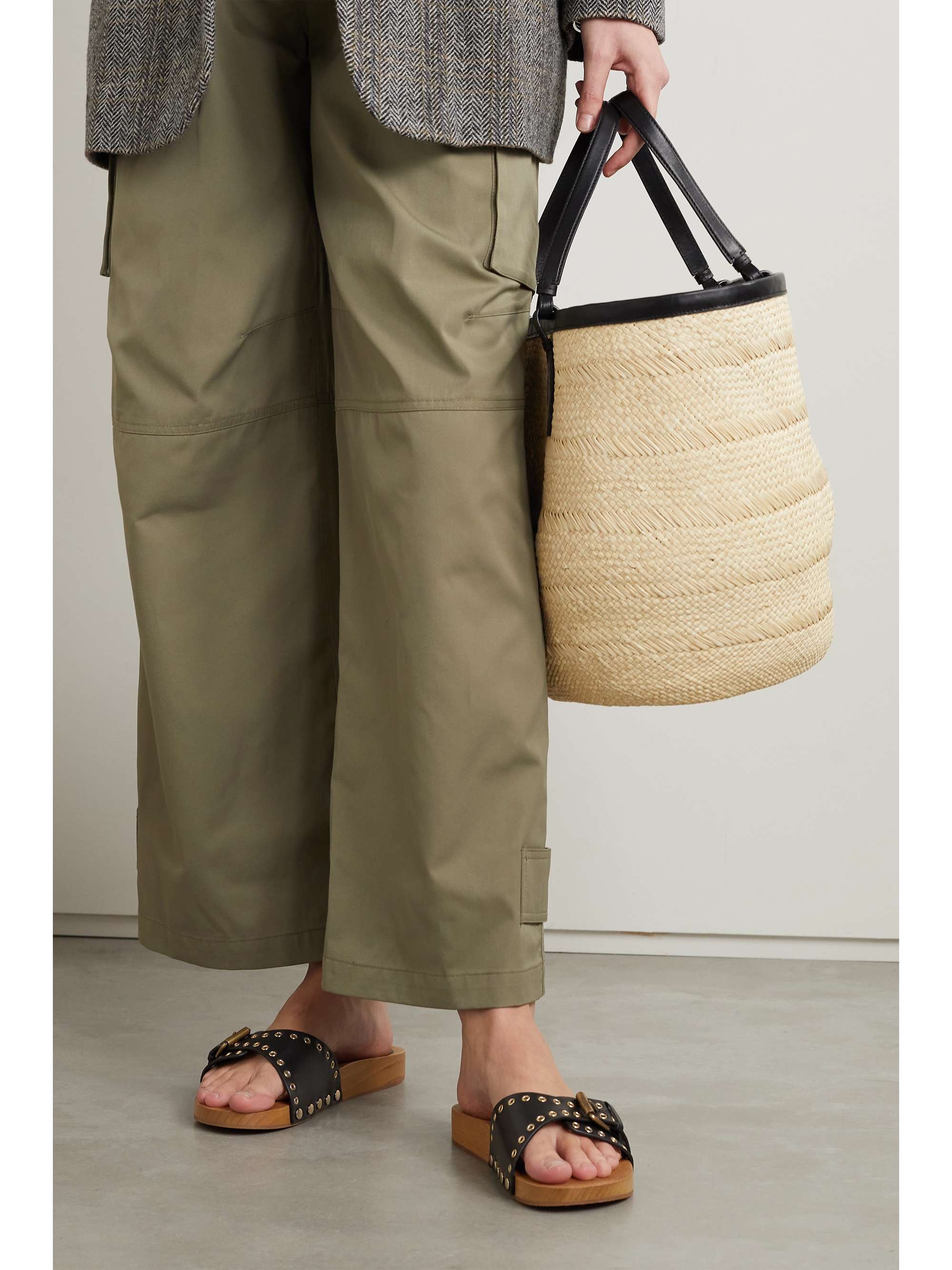 ISABEL MARANT Jaso embellished leather slides