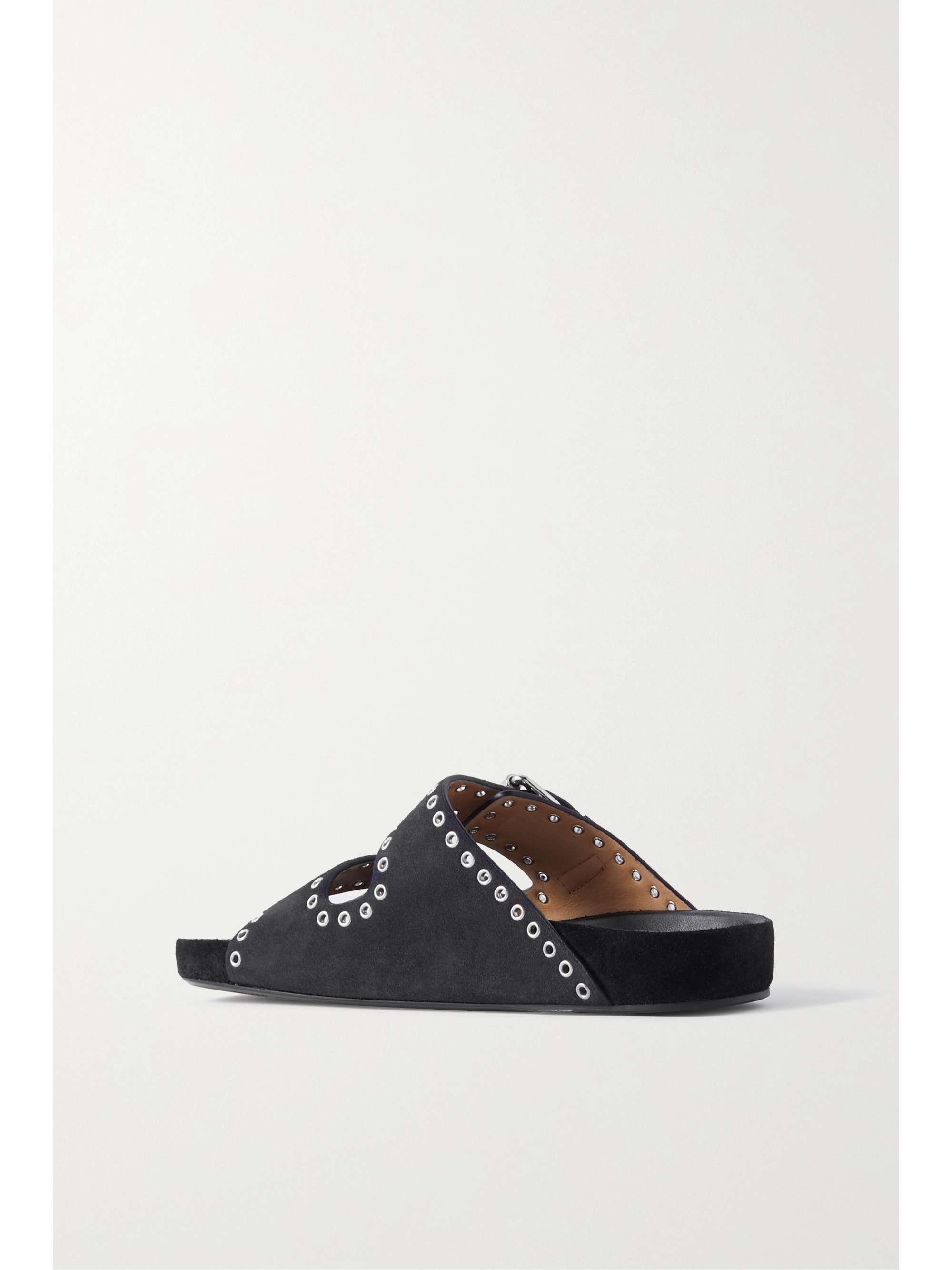 isabel marant lennyo studded suede slide sandals