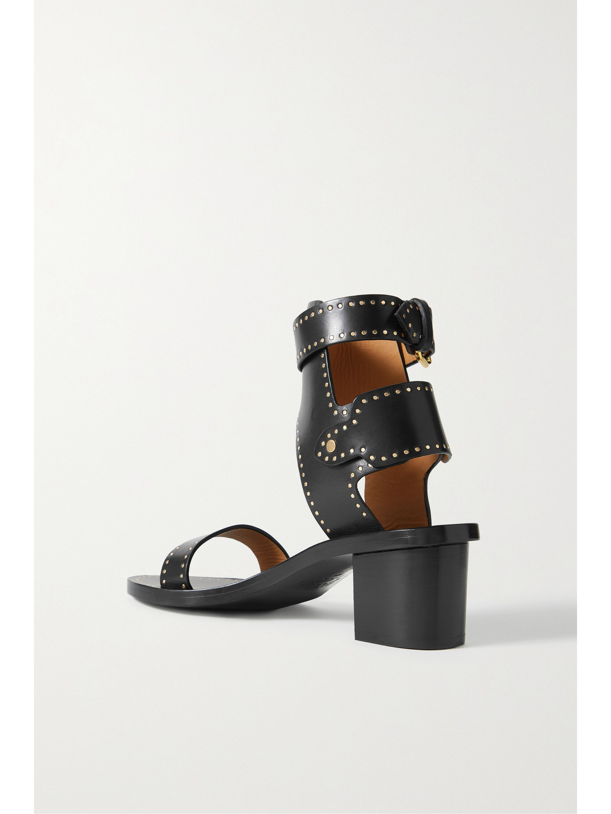 Shop Isabel Marant Jaeryn Studded Leather Sandals In Black