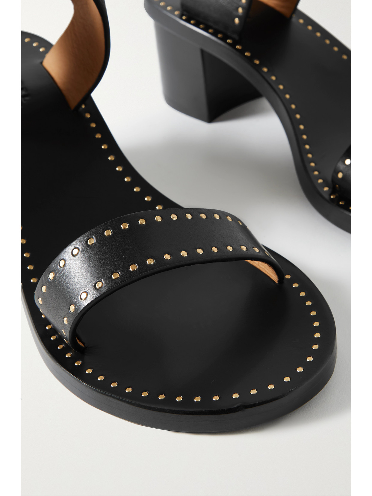 Shop Isabel Marant Jaeryn Studded Leather Sandals In Black