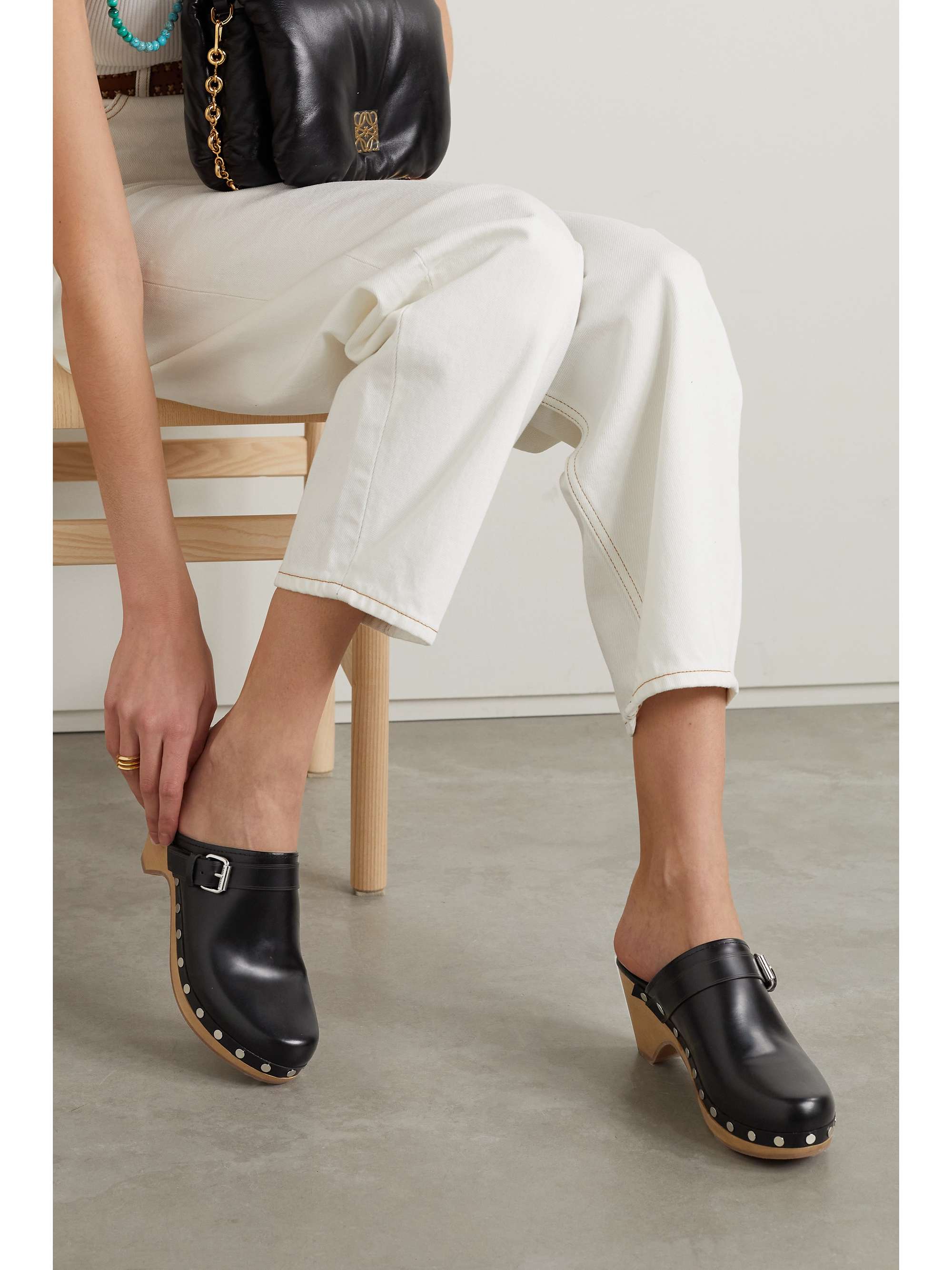 ISABEL MARANT Titya studded leather clogs