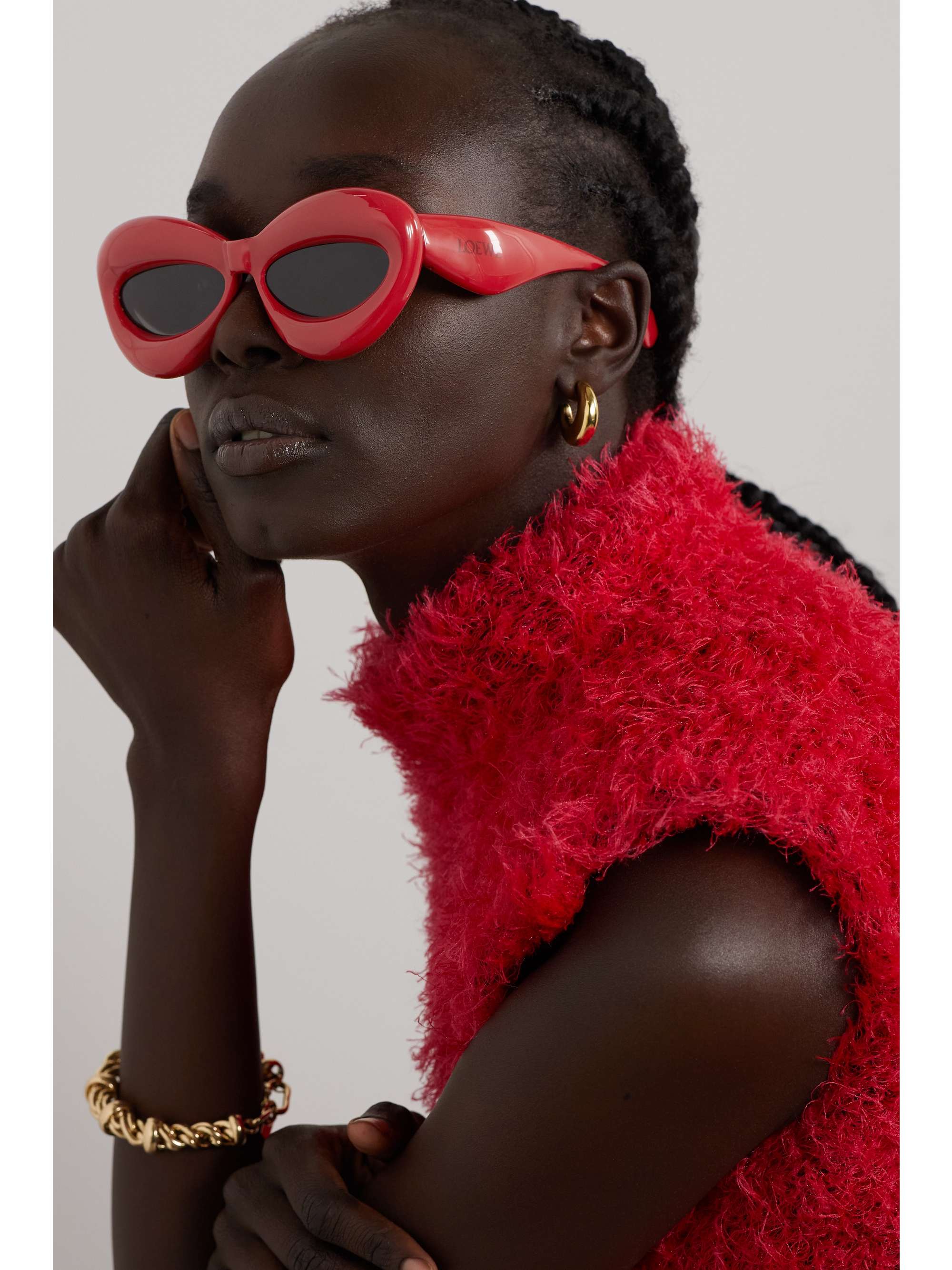 LOEWE EYEWEAR Inflated cat-eye acetate sunglasses | NET-A-PORTER