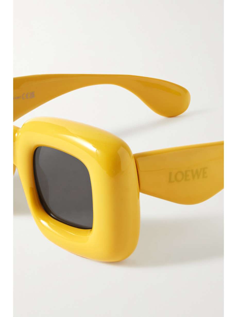 LOEWE Inflated oversized squareframe acetate sunglasses NETAPORTER