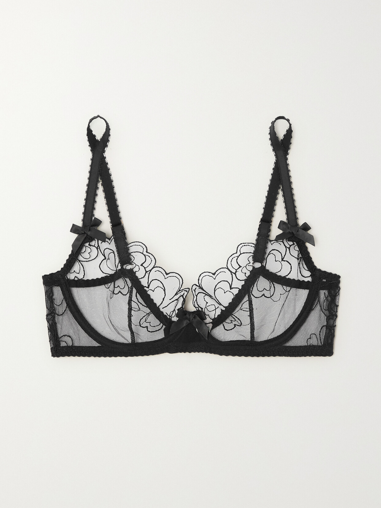 Agent Provocateur Maysie Embroidered Tulle Underwired Soft-cup Bra