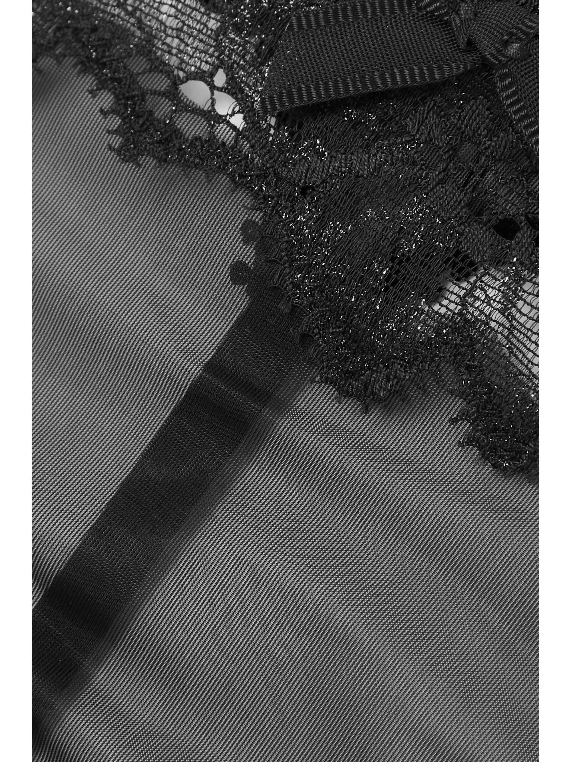 AGENT PROVOCATEUR Shania Leavers lacetrimmed mesh thong NETAPORTER