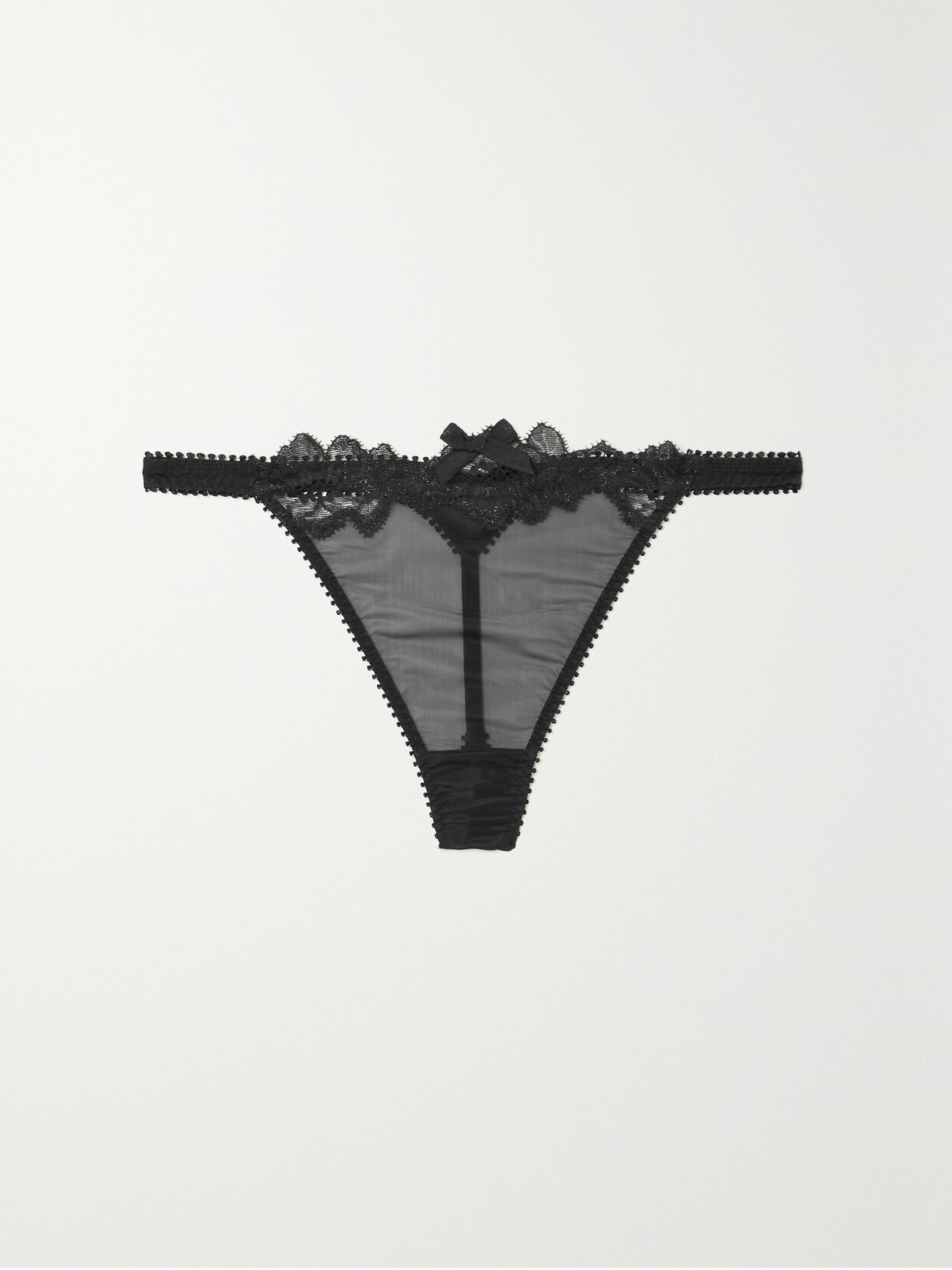 Agent Provocateur - Shania Leavers Lace-trimmed Mesh Thong - Black