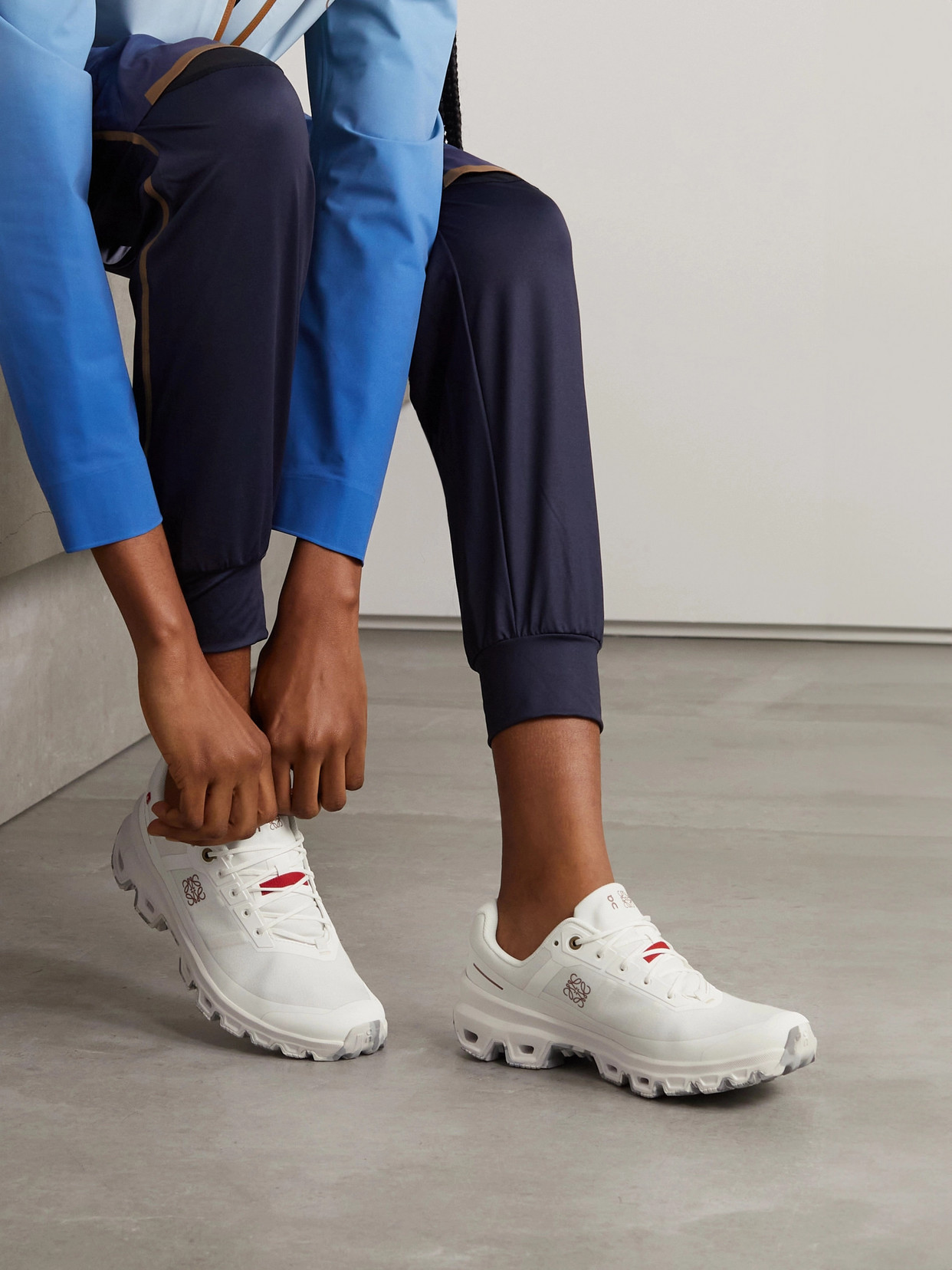 Shop Loewe + On Cloudventure Rubber-trimmed Recycled-canvas Sneakers In White