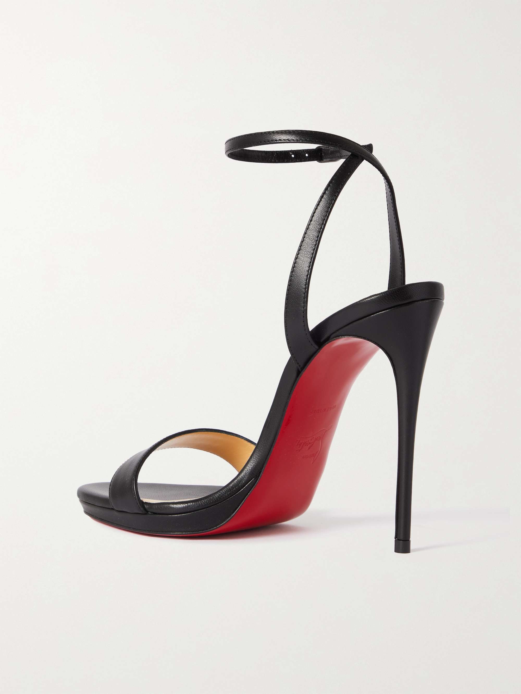 Loubi Queen 120 Leather Sandals in Red - Christian Louboutin