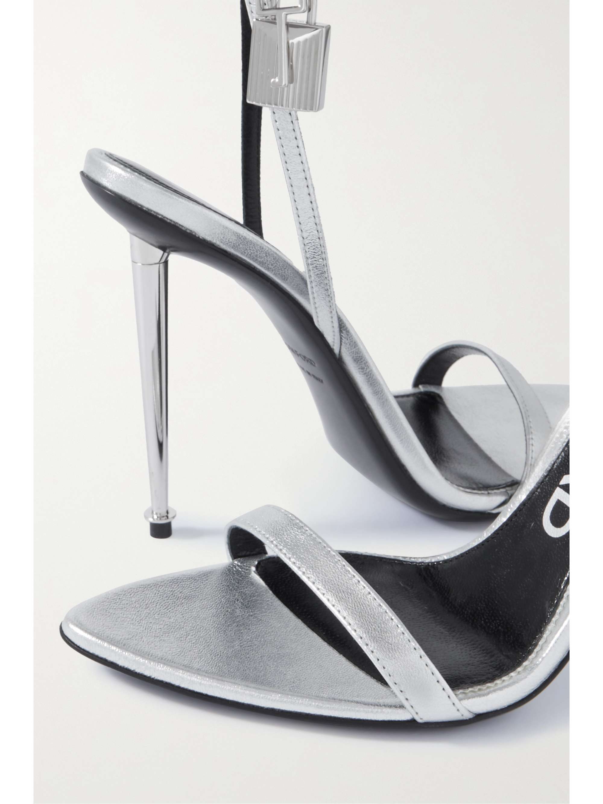 TOM FORD Sandales en cuir métallisé Padlock