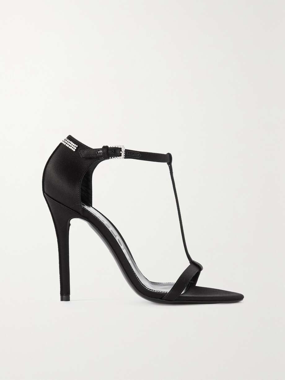 net-a-porter.com | Iconic T crystal-embellished satin sandals
