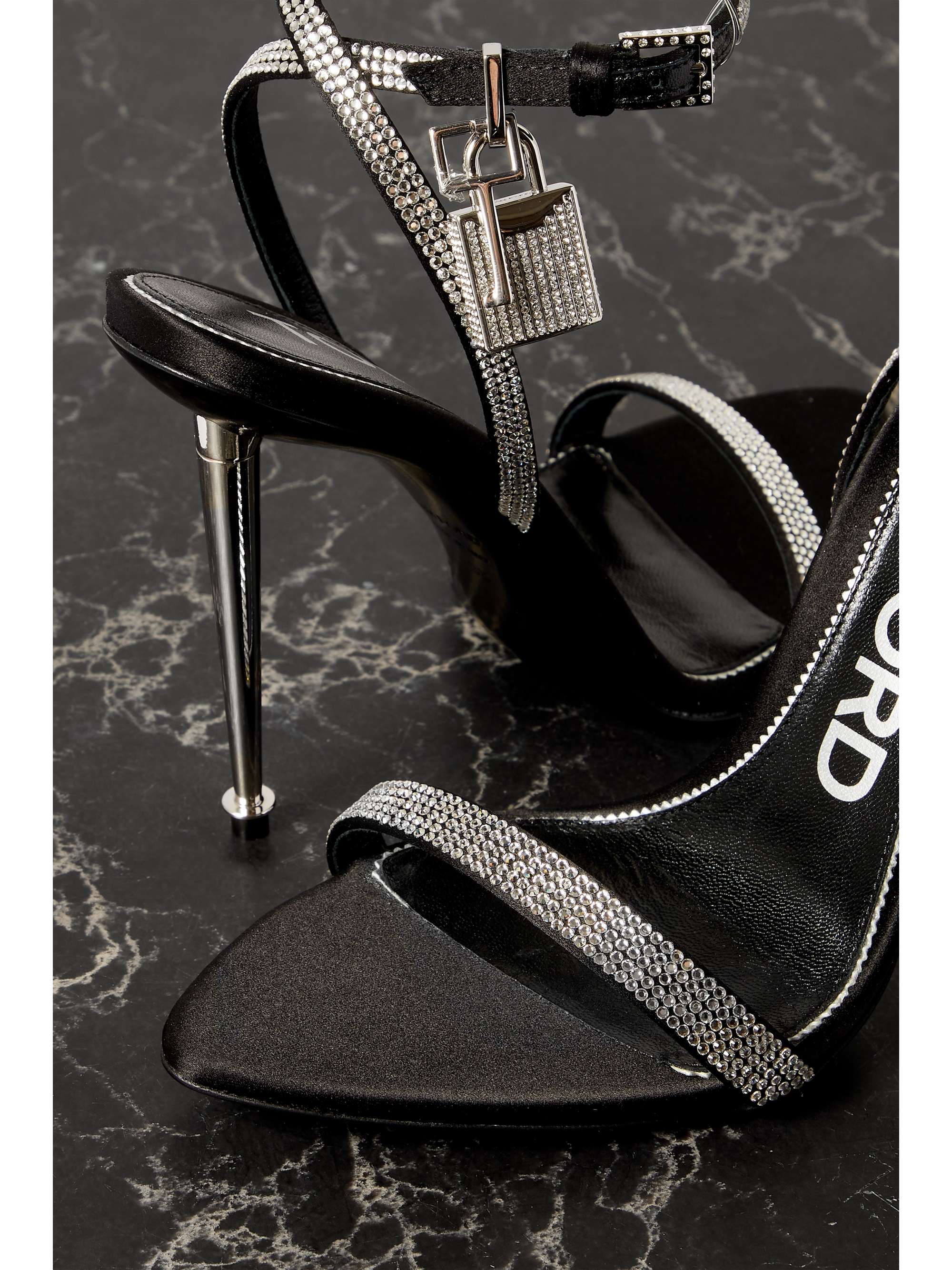Tom ford 105mm denim lock & key stiletto sandals 2025