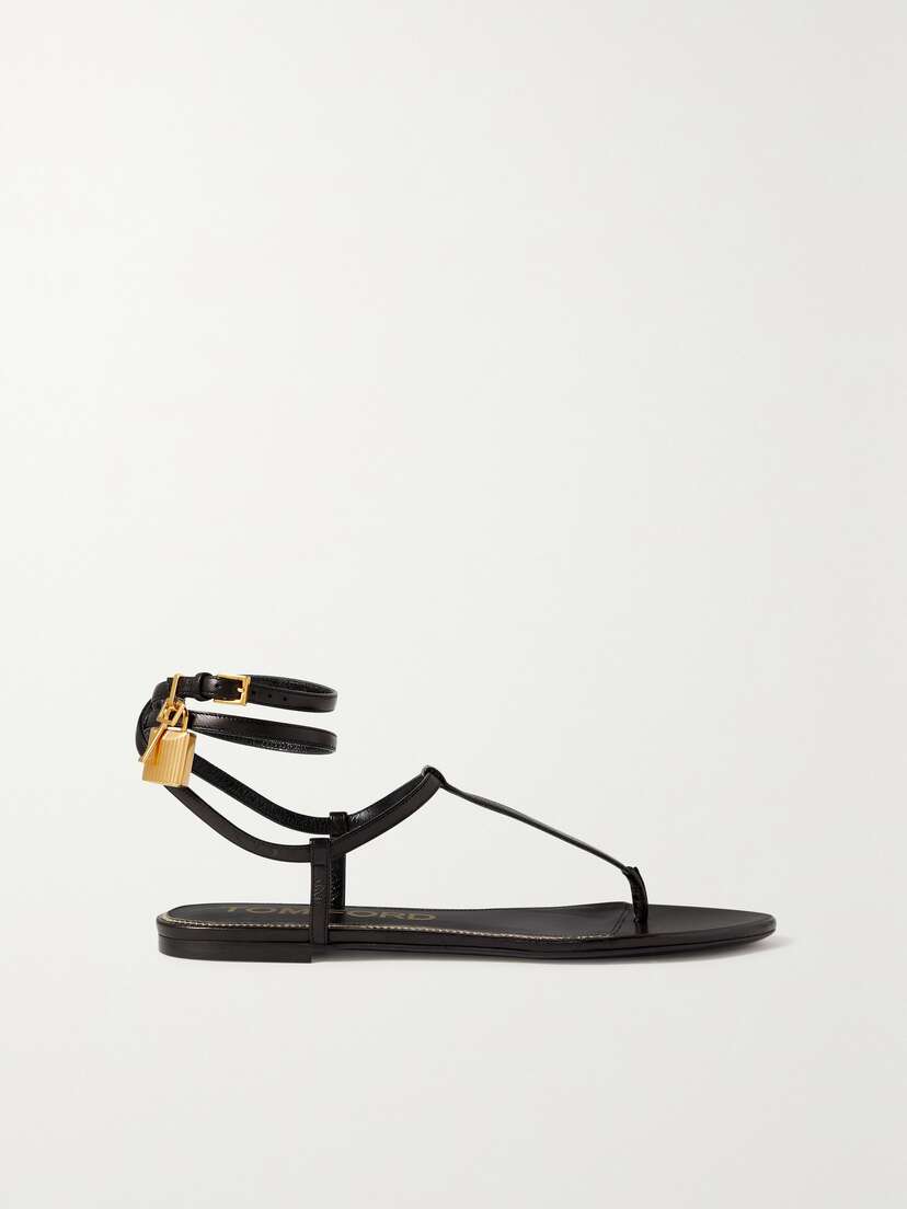 Tom Ford Padlock Leather Sandals