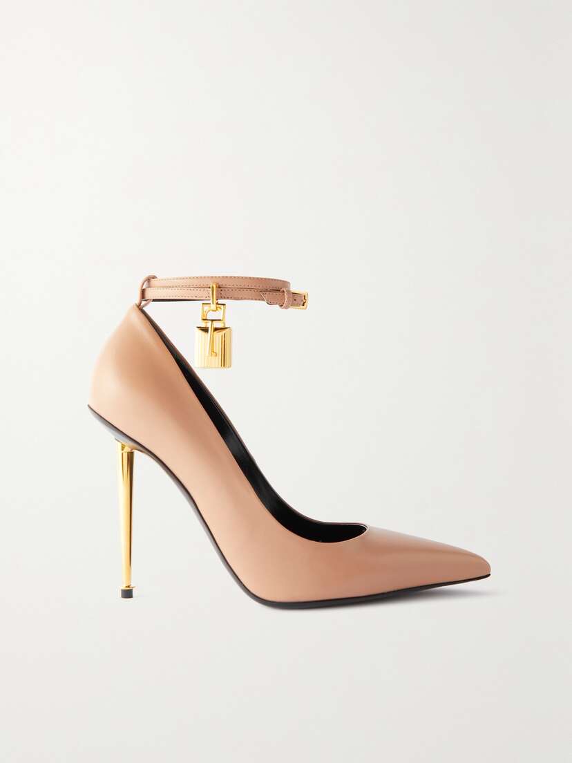Tom Ford Padlock Embellished Leather Pumps