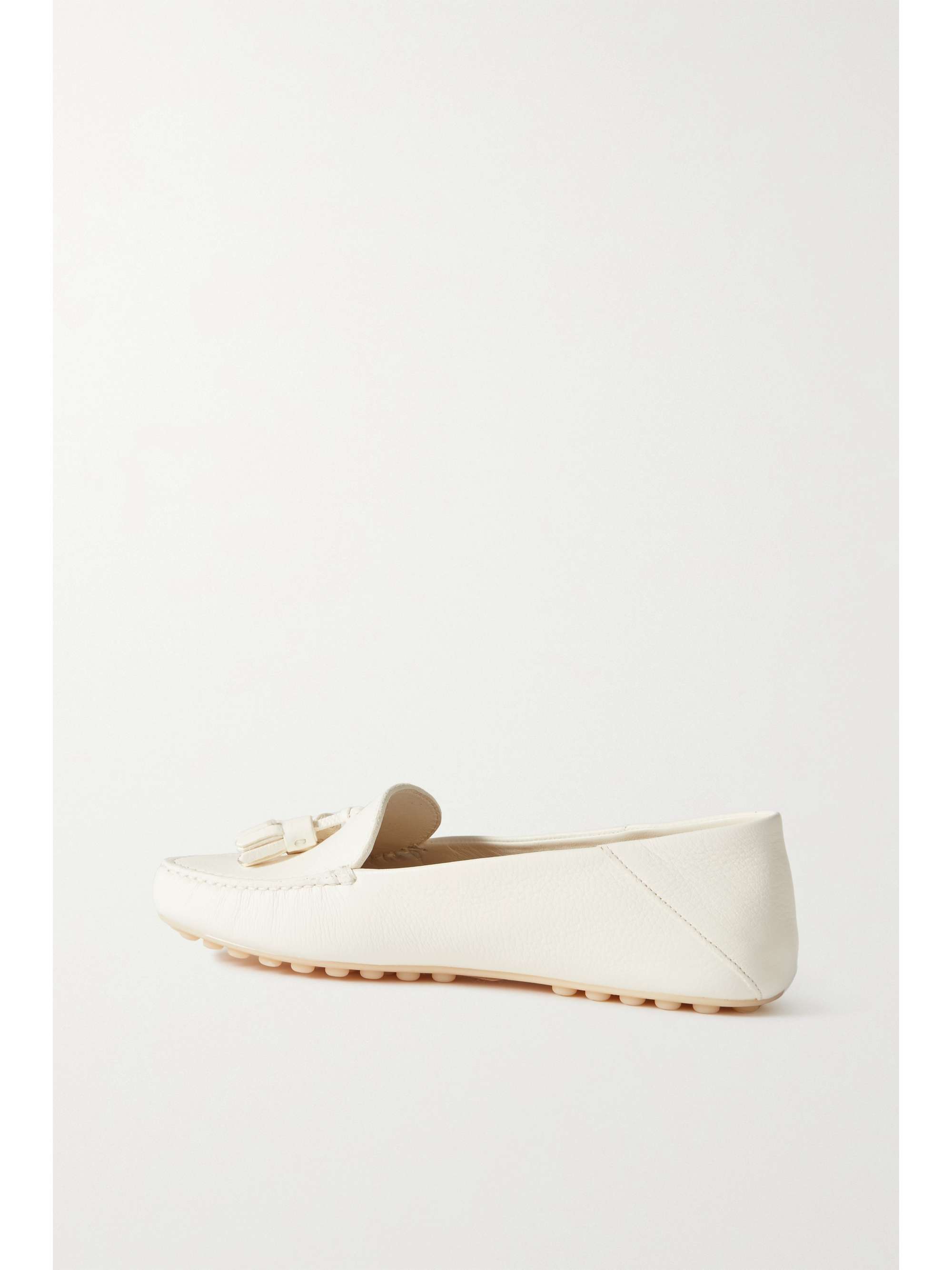 LORO PIANA Tasseled textured-leather collapsible-heel LORO PIANA Tasseled textured-leather collapsible-heel