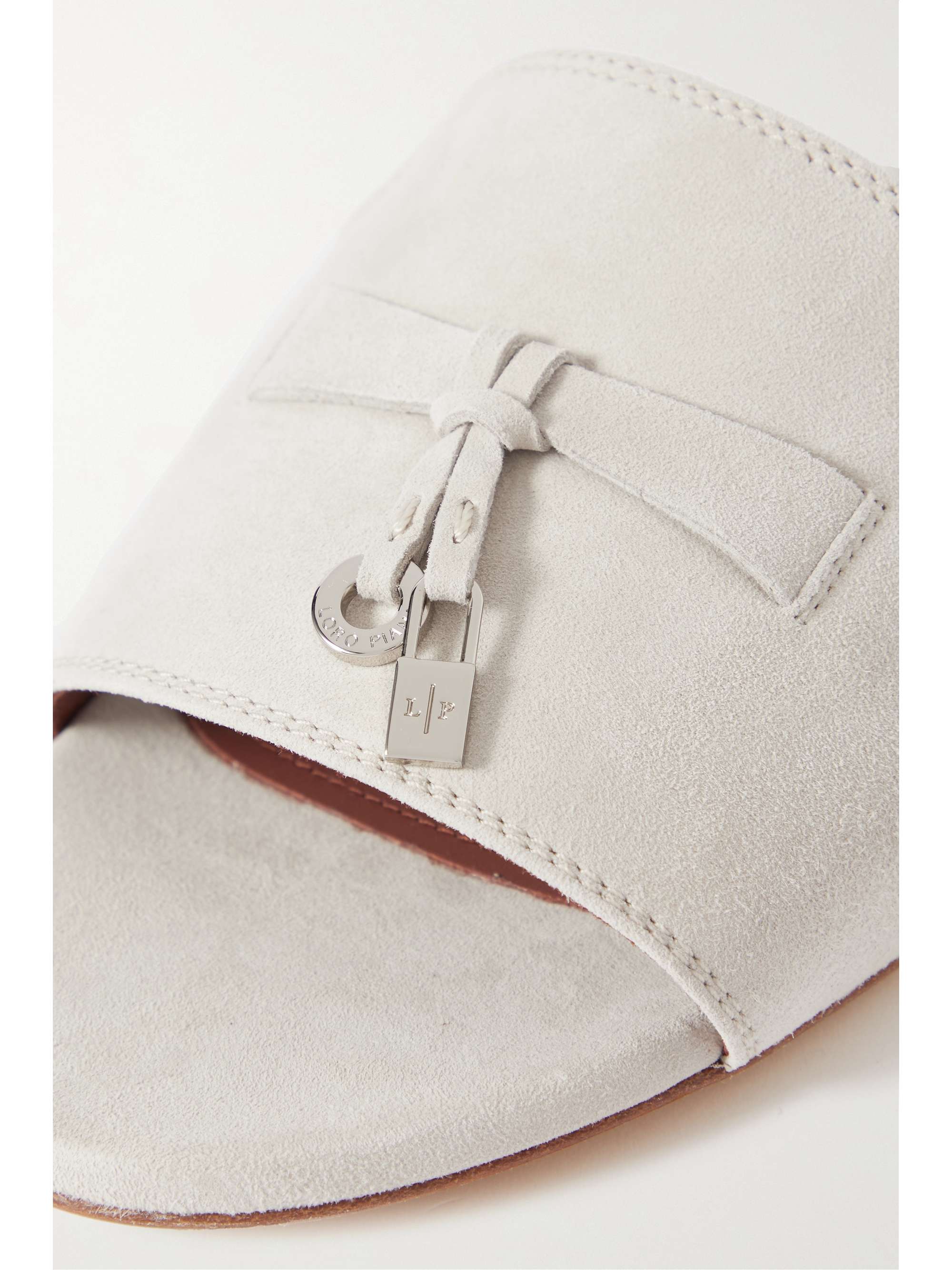 LORO PIANA Summer Charms suede slides