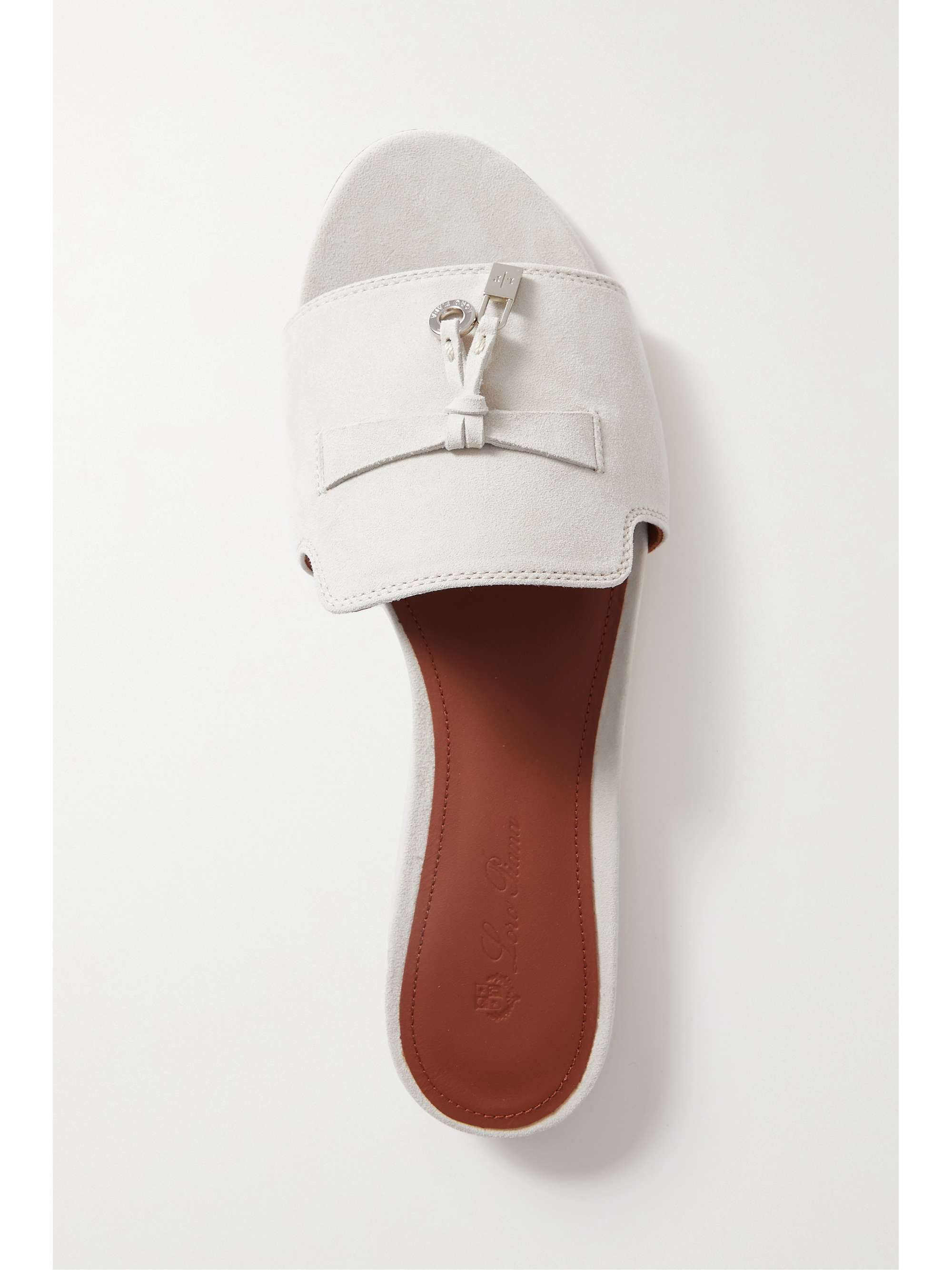 LORO PIANA Summer Charms suede slides