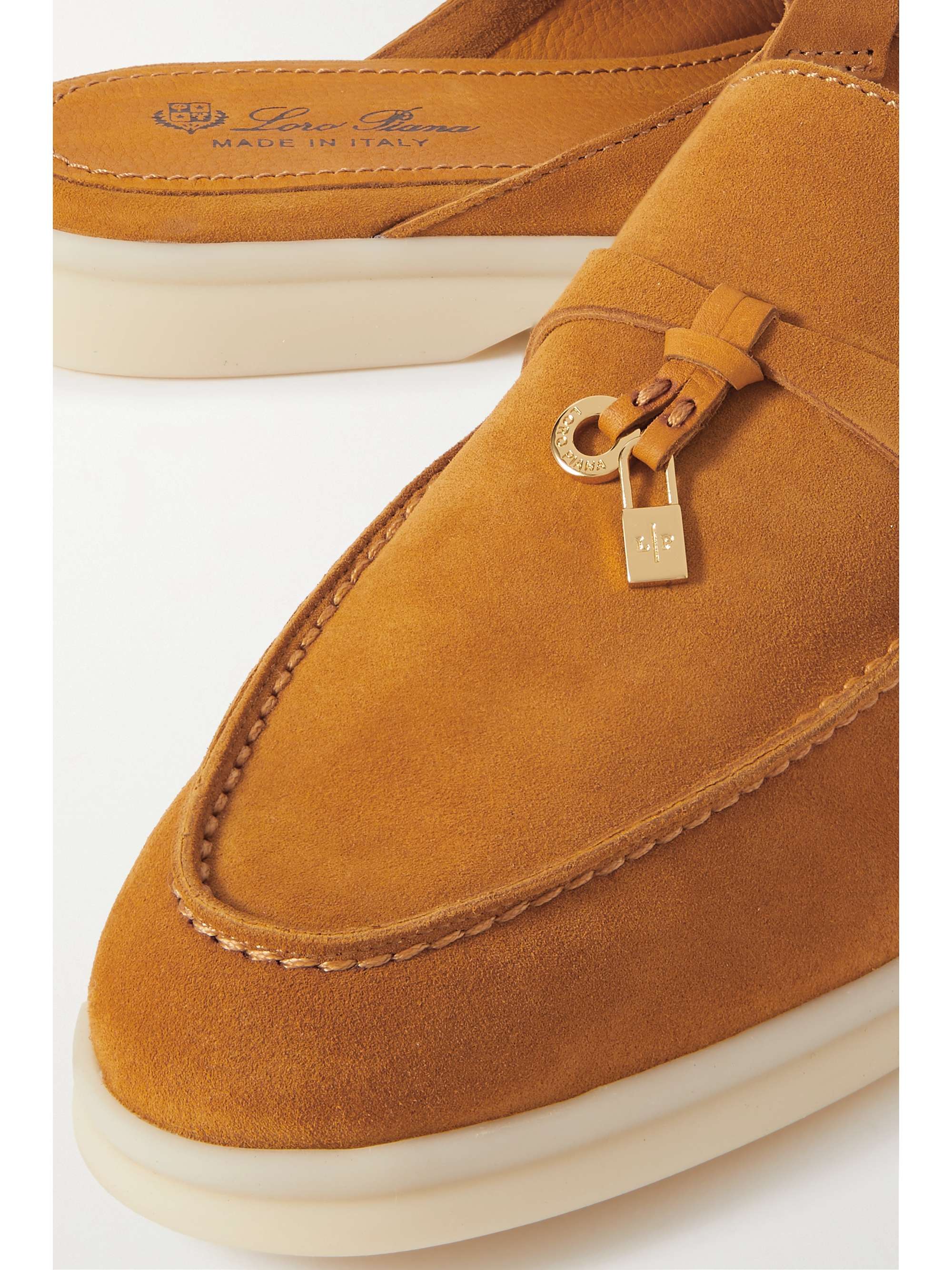 LORO PIANA Babouche Charms Walk suede slippers