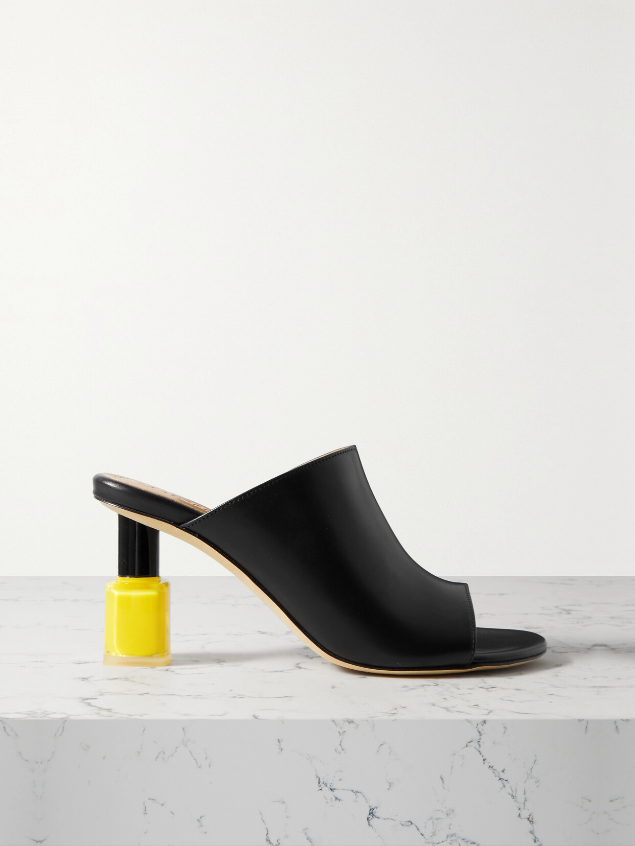 Loewe Embellished Leather Mules In Blk/other