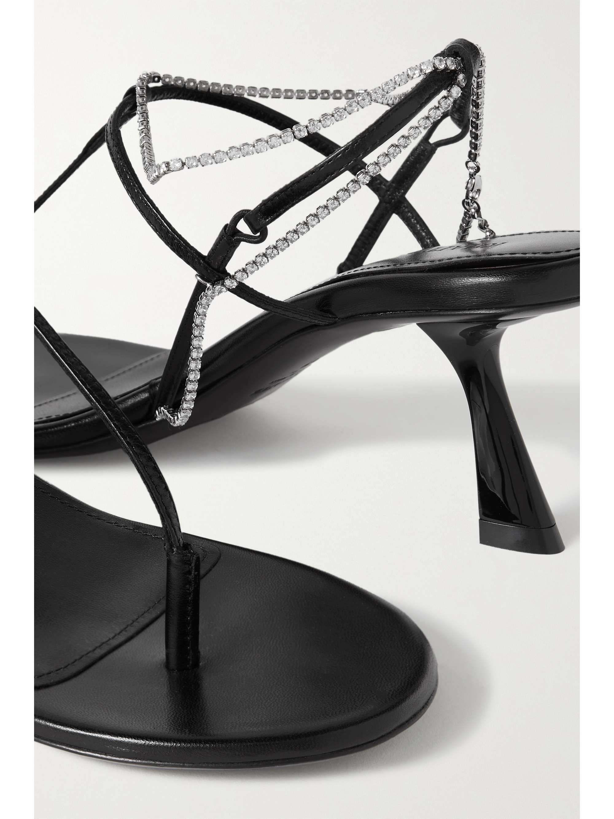 KHAITE Linden Slingback-Sandalen aus Leder mit Kristallen